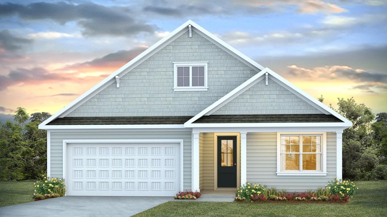 Representative exterior photo of a completed home built from the LITCHFIELD by D.R. Horton in Cross Creek, Lexington, SC (Image 2).