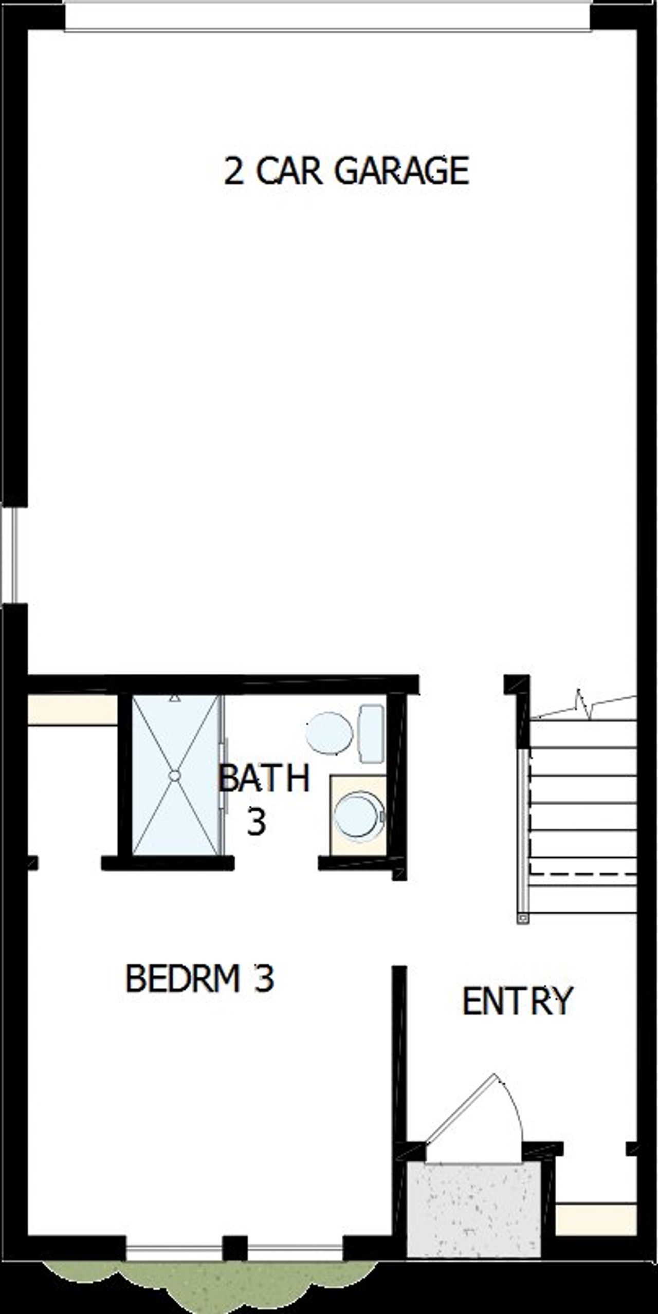 2D floor plan layout of this home in Towns at Union, St. Petersburg, FL (Image 2). 2D floor plan layout of this home in Towns at Union, St. Petersburg, FL (Image 2).