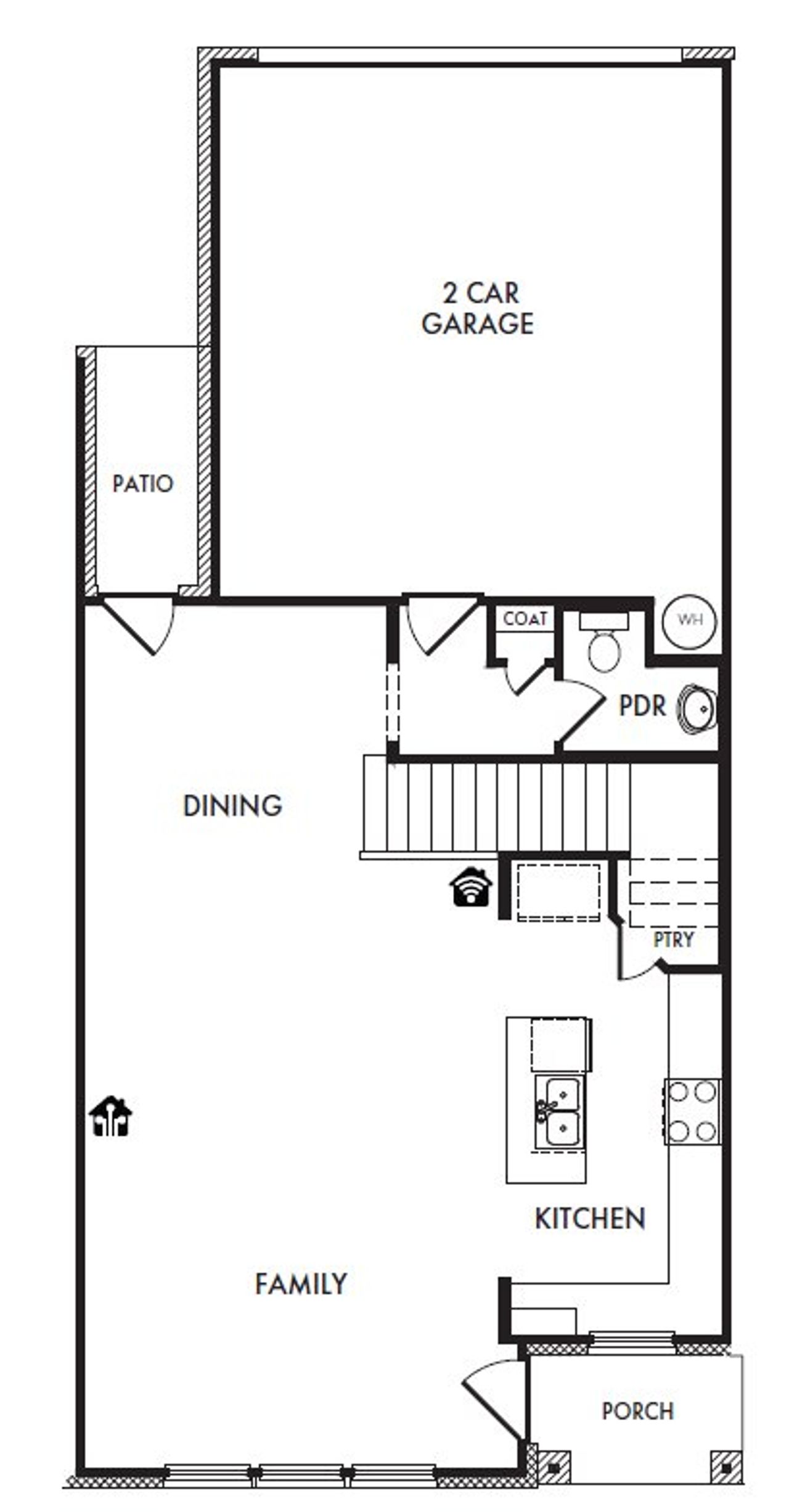2D floor plan layout of this home in Timber Ridge, Corinth, TX (Image 2).