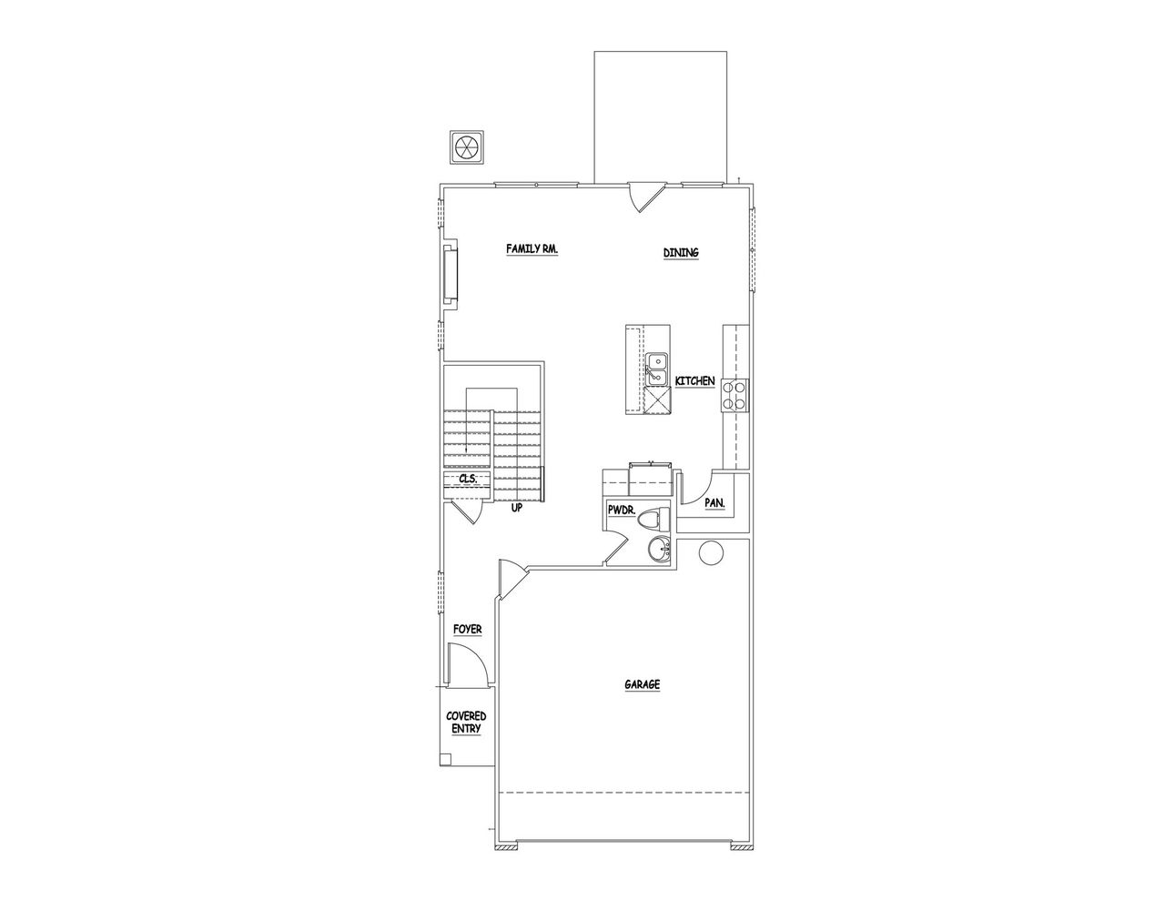 2D floor plan layout of this home in Mulberry Summit, Flowery Branch, GA (Image 2).