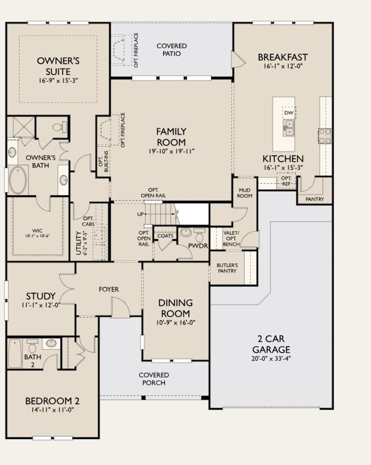 2D floor plan layout for the Amber by Ashton Woods in The Estates at La Cima, San Marcos, TX (Image 2). 2D floor plan layout for the Amber by Ashton Woods in The Estates at La Cima, San Marcos, TX (Image 2).