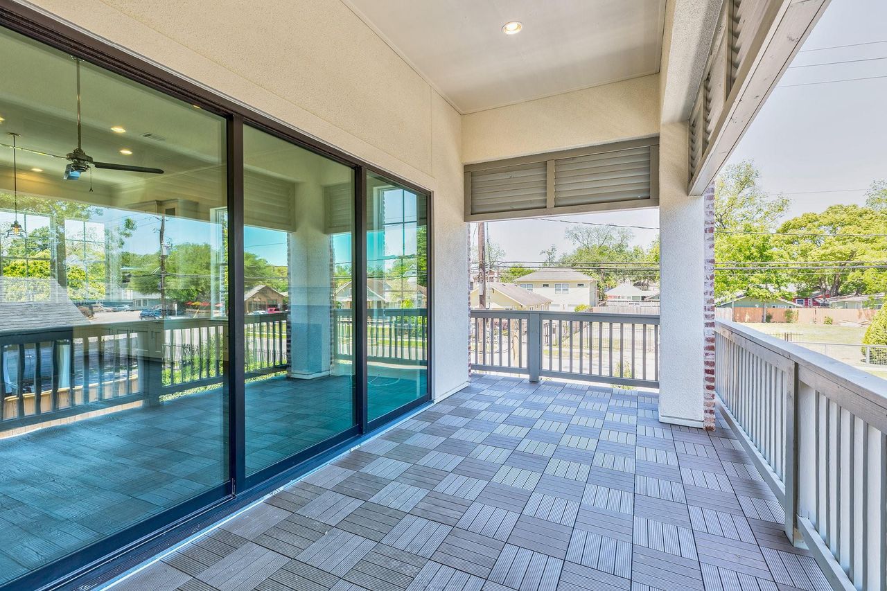 Exterior details and patio area of a home in , Houston (Image 2). Exterior details and patio area of a home in , Houston (Image 2).