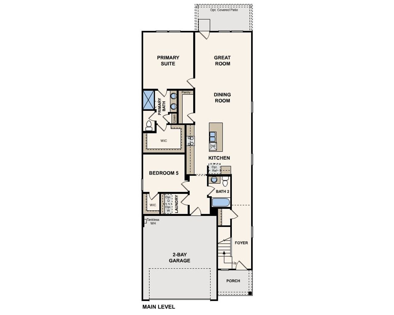 2D floor plan layout of this home in Barrett Crossing, Crosby, TX (Image 2).
