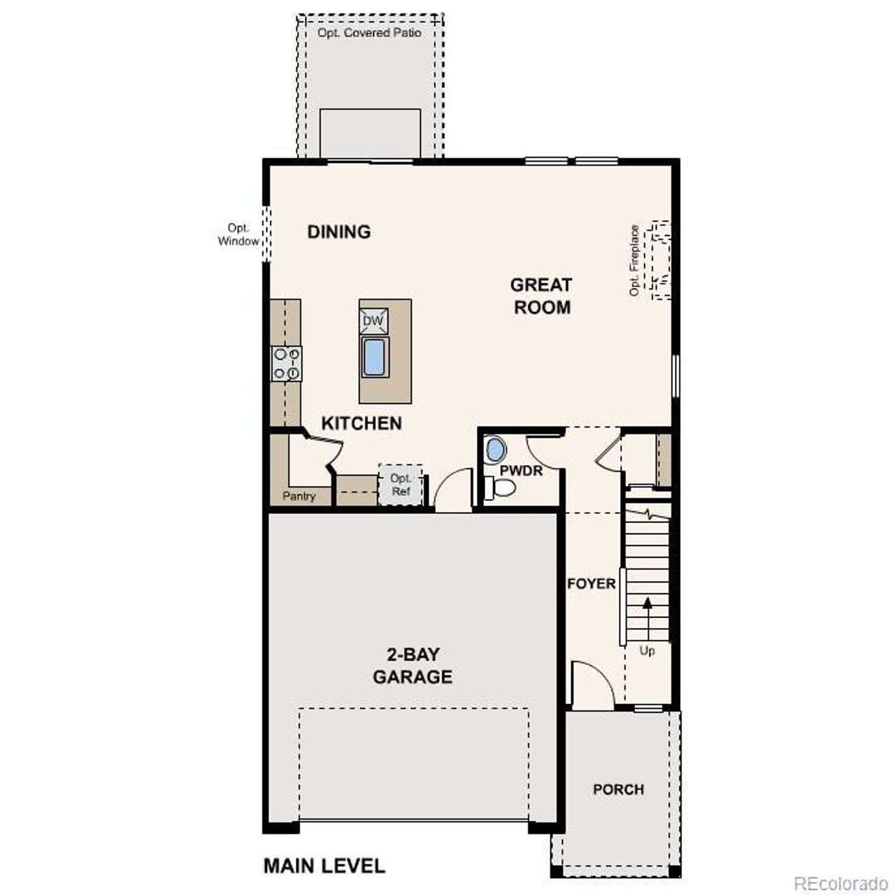 2D floor plan layout of this home in Legato, Commerce City, CO (Image 2).