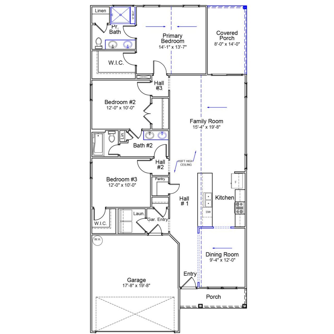 2D floor plan layout of this home in Ellington, Elgin, SC (Image 2). 2D floor plan layout of this home in Ellington, Elgin, SC (Image 2).