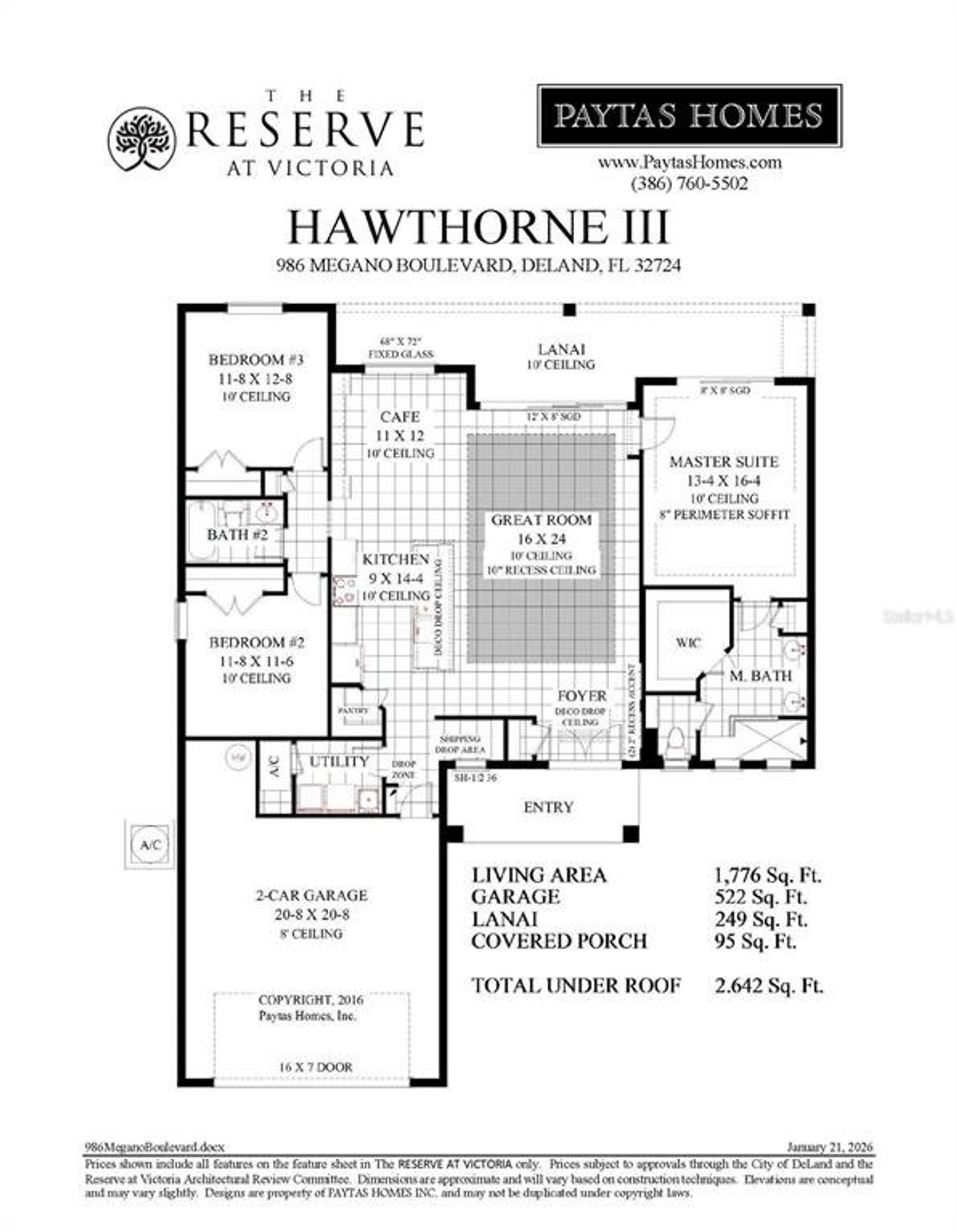 2D floor plan layout of this home in , Deland, FL (Image 2).