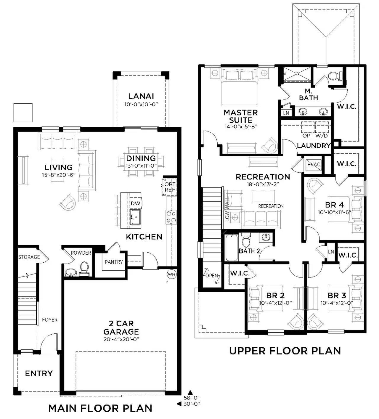 2D floor plan layout for the Azure by Casa Fresca Homes in Gum Lake Preserve, Lake Alfred, FL (Image 2).