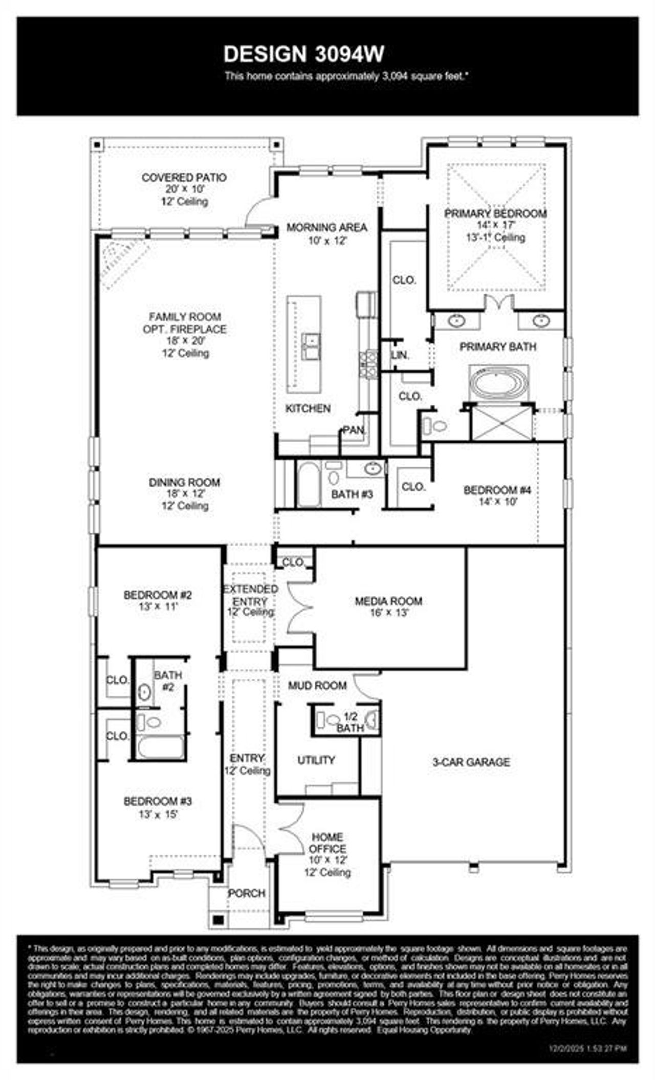 2D floor plan layout of this home in Sweetgrass, Haslet, TX (Image 2).