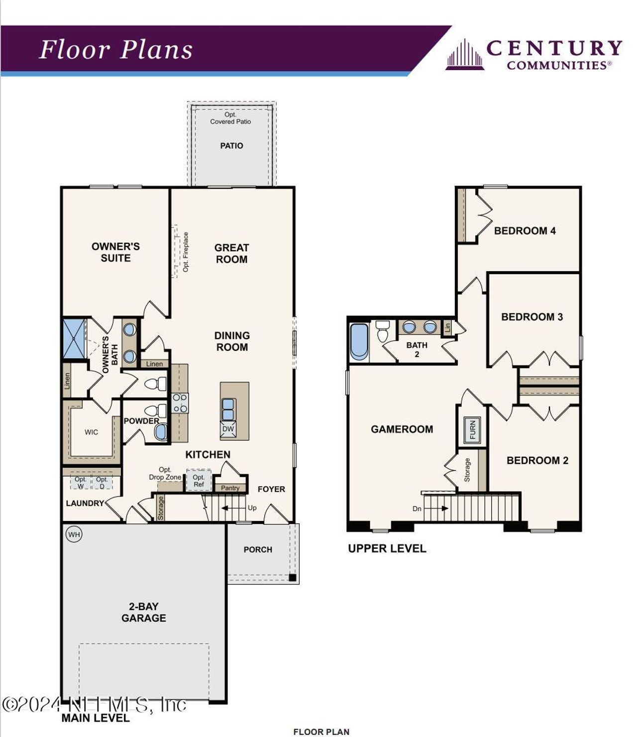 2D floor plan layout of this home in , Jacksonville, FL (Image 2).