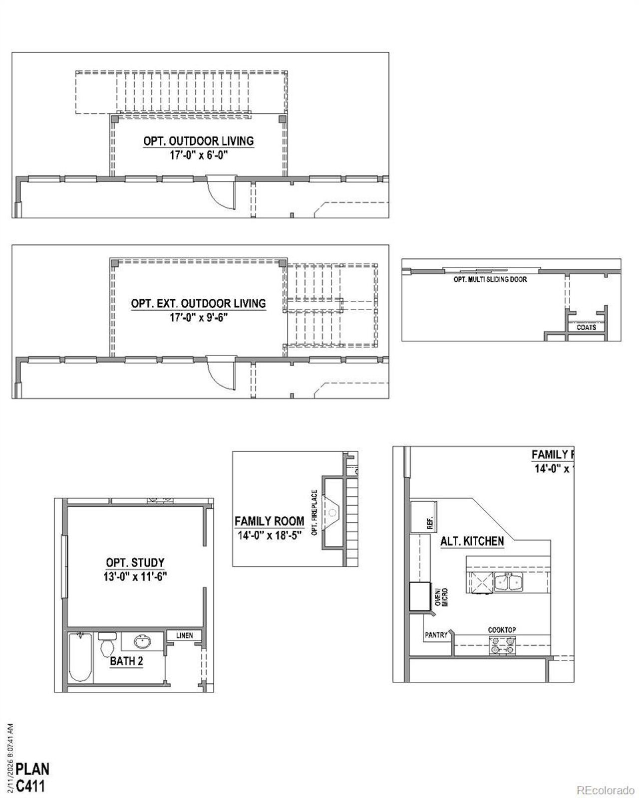 2D floor plan layout of this home in Sterling Ranch Homestead, Colorado Springs, CO (Image 2).