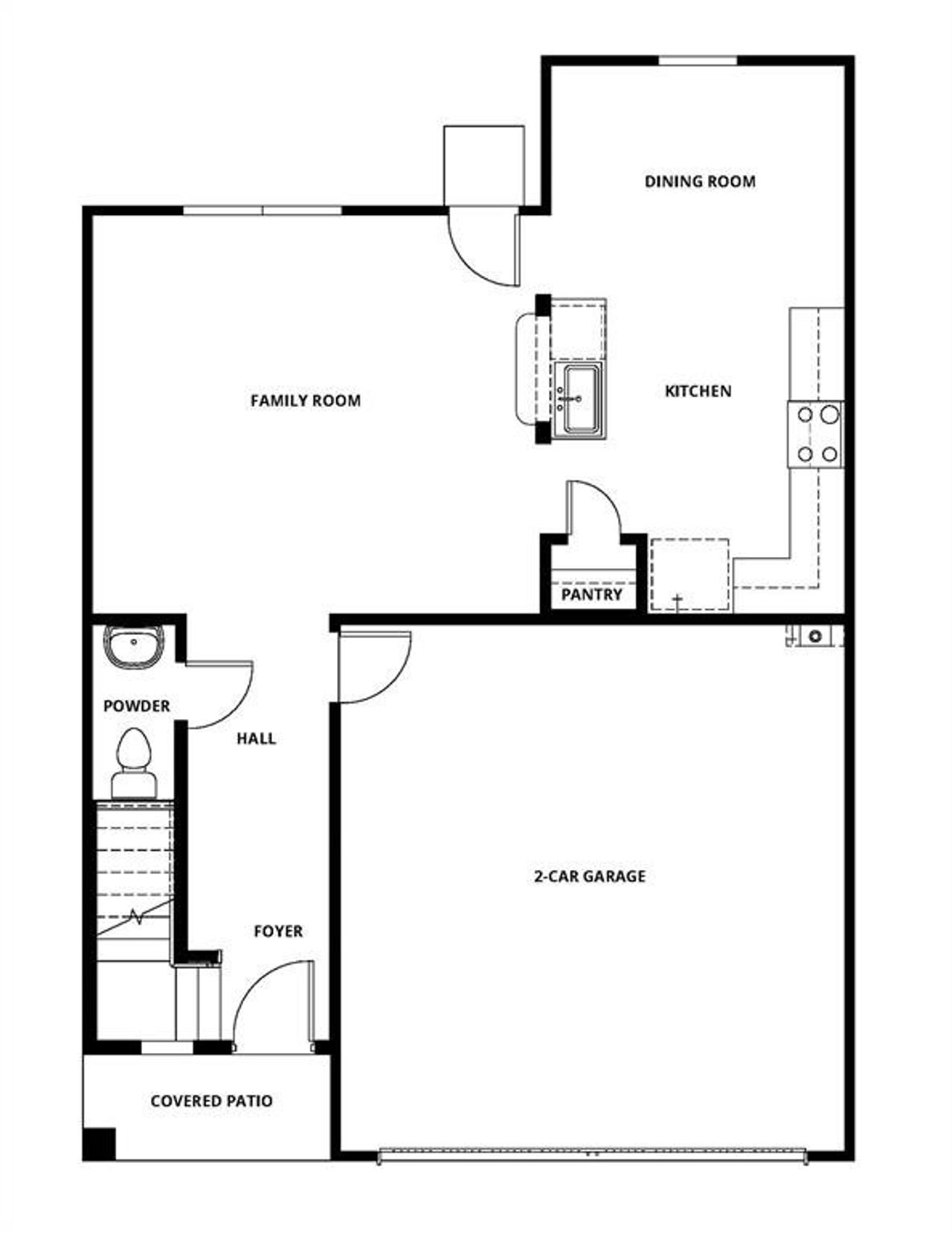 2D floor plan layout of this home in Big Sky Estates, Ponder, TX (Image 2).