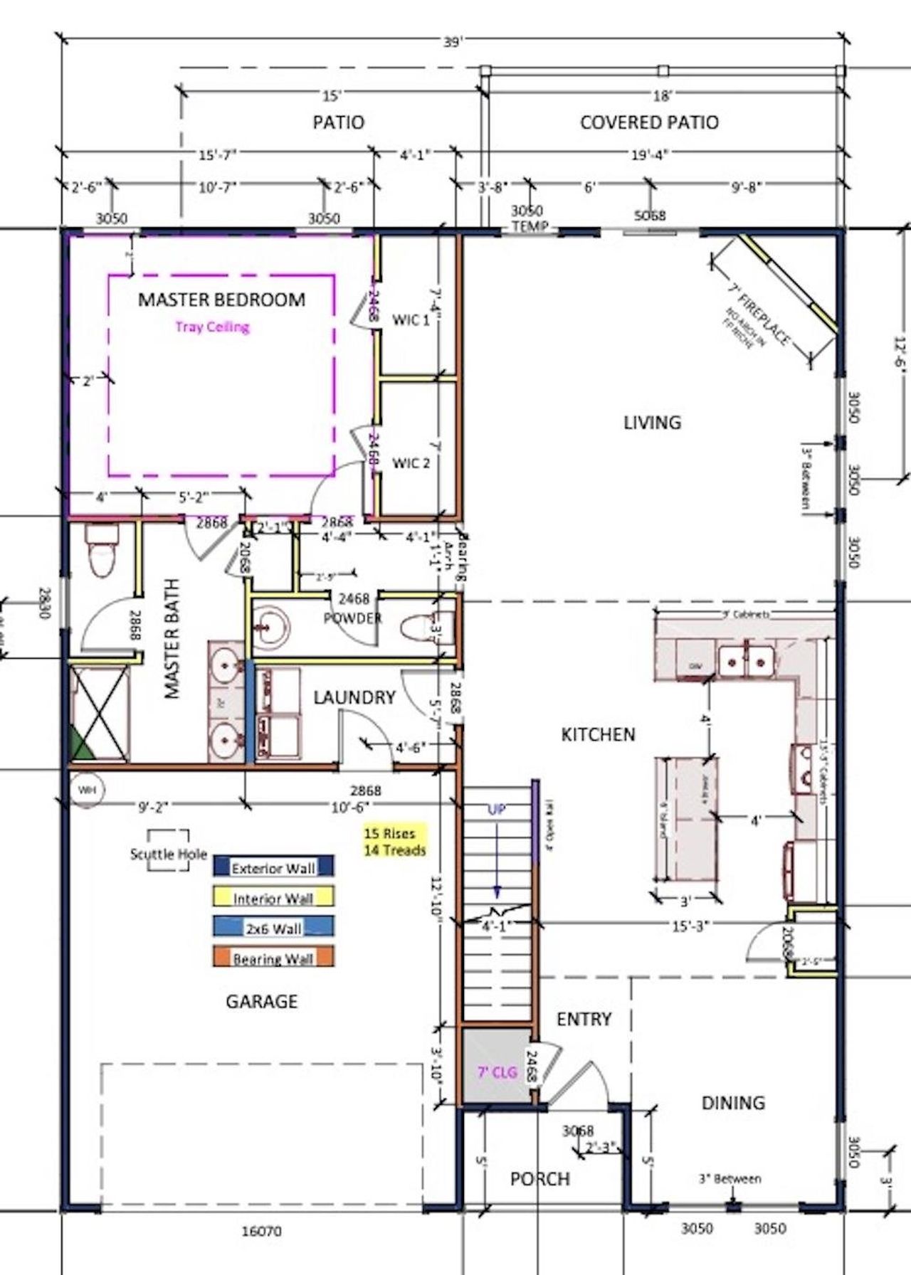 2D floor plan layout of this home in Zanes Creek, Inman, SC (Image 2).