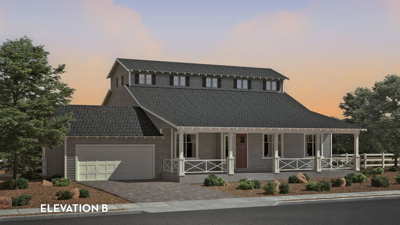 Representative exterior photo of a completed home built from the The Homestead by CastleRock Communities in Heritage Pointe, Chino Valley, AZ (Image 2).