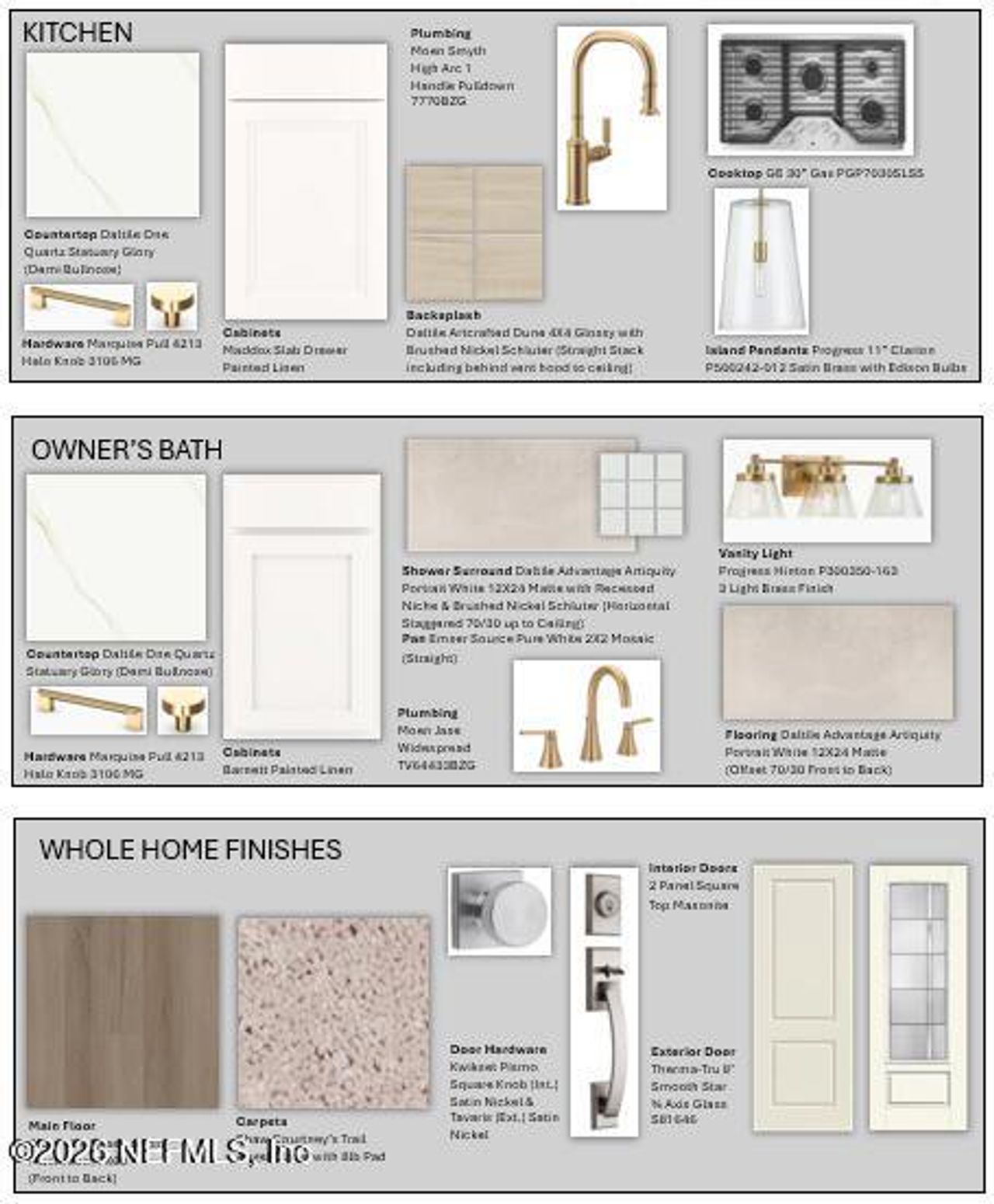 Sample of building materials used in homes in , Ponte Vedra (Image 2).