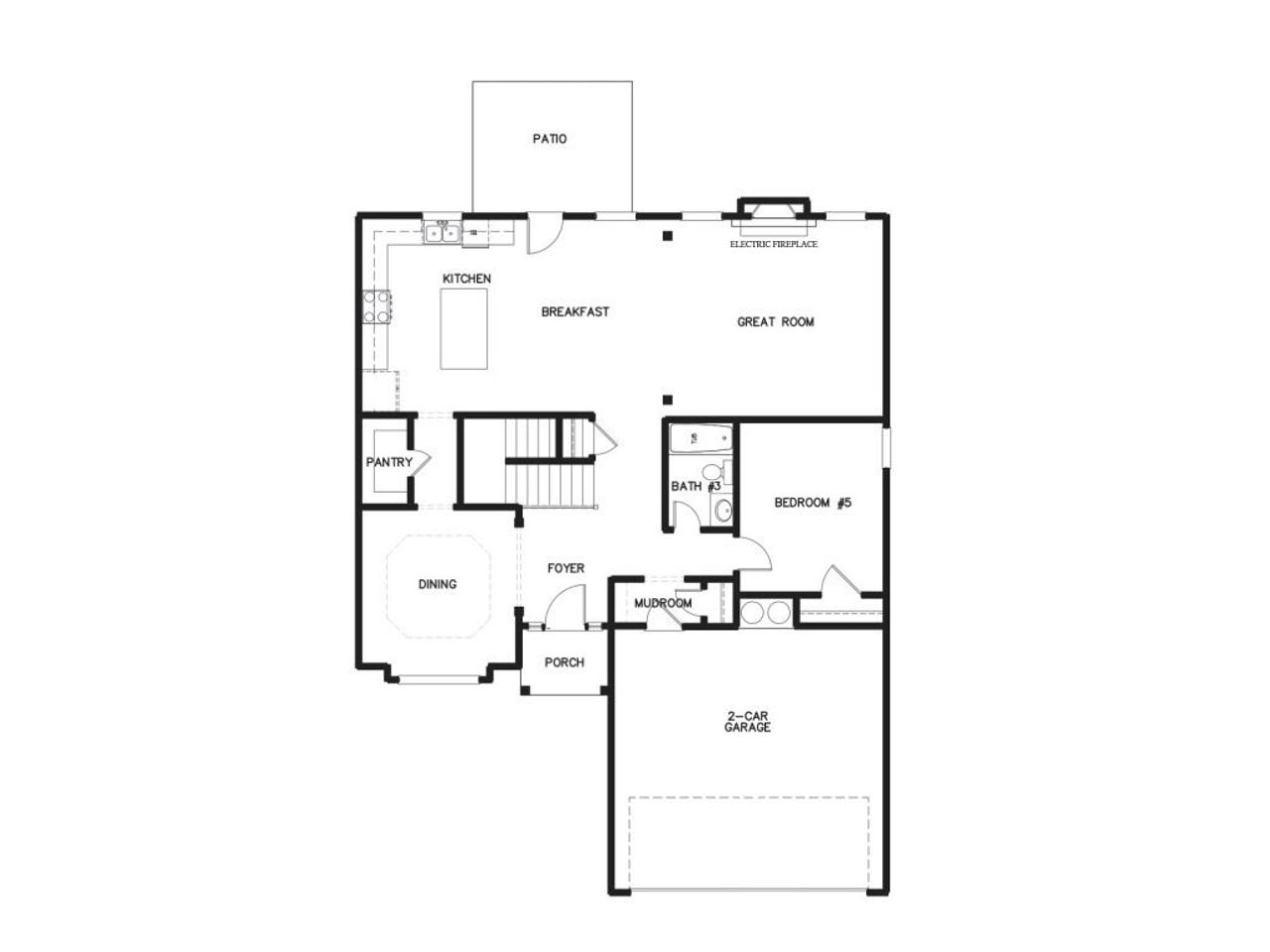 2D floor plan layout for the The Thorton by Stephen Elliott Homes in Savannah Walk, College Park, GA (Image 2). 2D floor plan layout for the The Thorton by Stephen Elliott Homes in Savannah Walk, College Park, GA (Image 2).