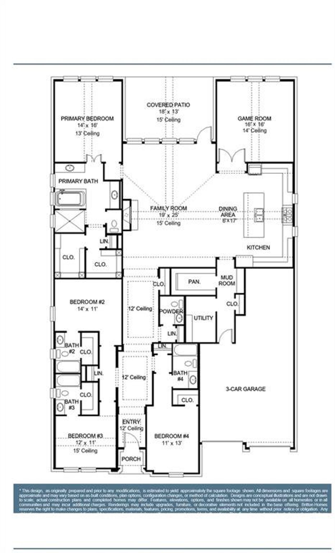 2D floor plan layout of this home in Walsh Ranch 60', Fort Worth, TX (Image 2). 2D floor plan layout of this home in Walsh Ranch 60', Fort Worth, TX (Image 2).