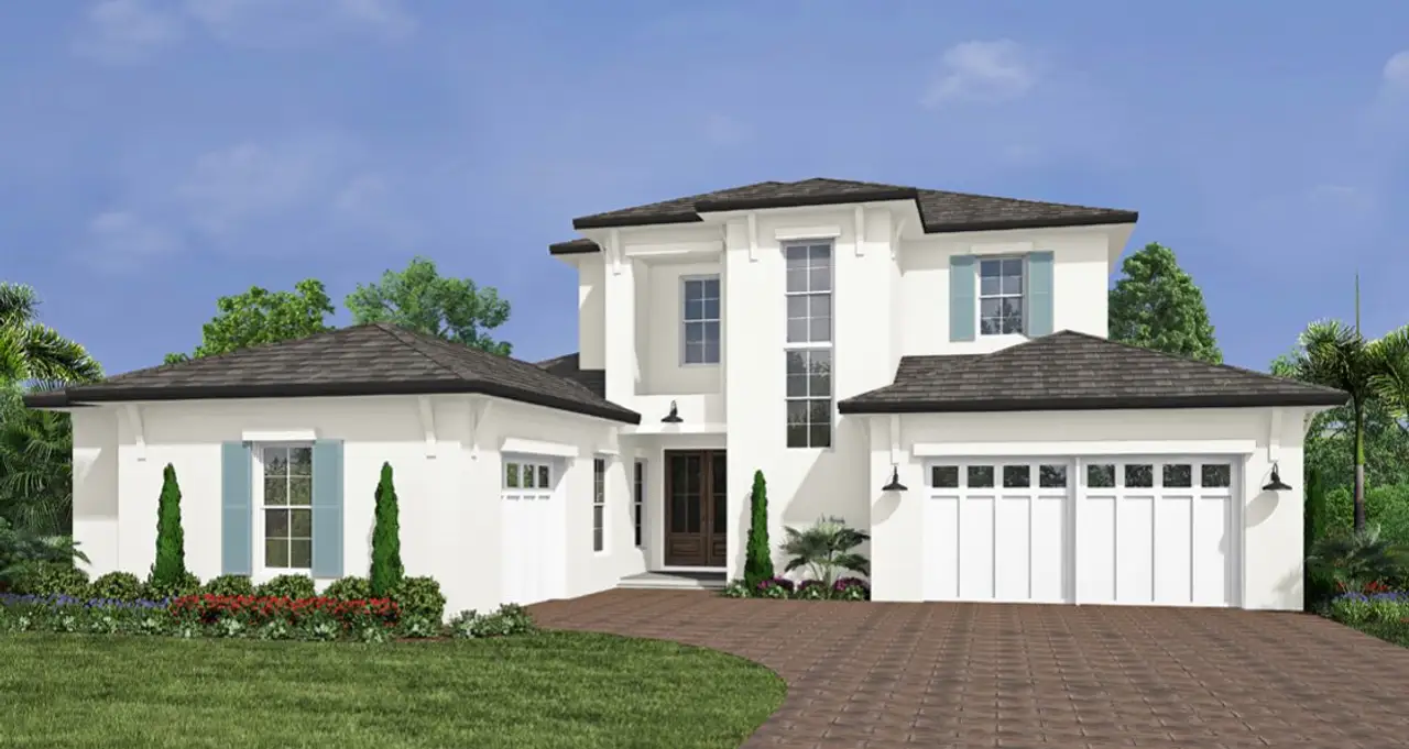 Representative exterior photo of a completed home built from the The Haven by Element Home Builders in Lake Sheen Sound, Orlando, FL (Image 2).