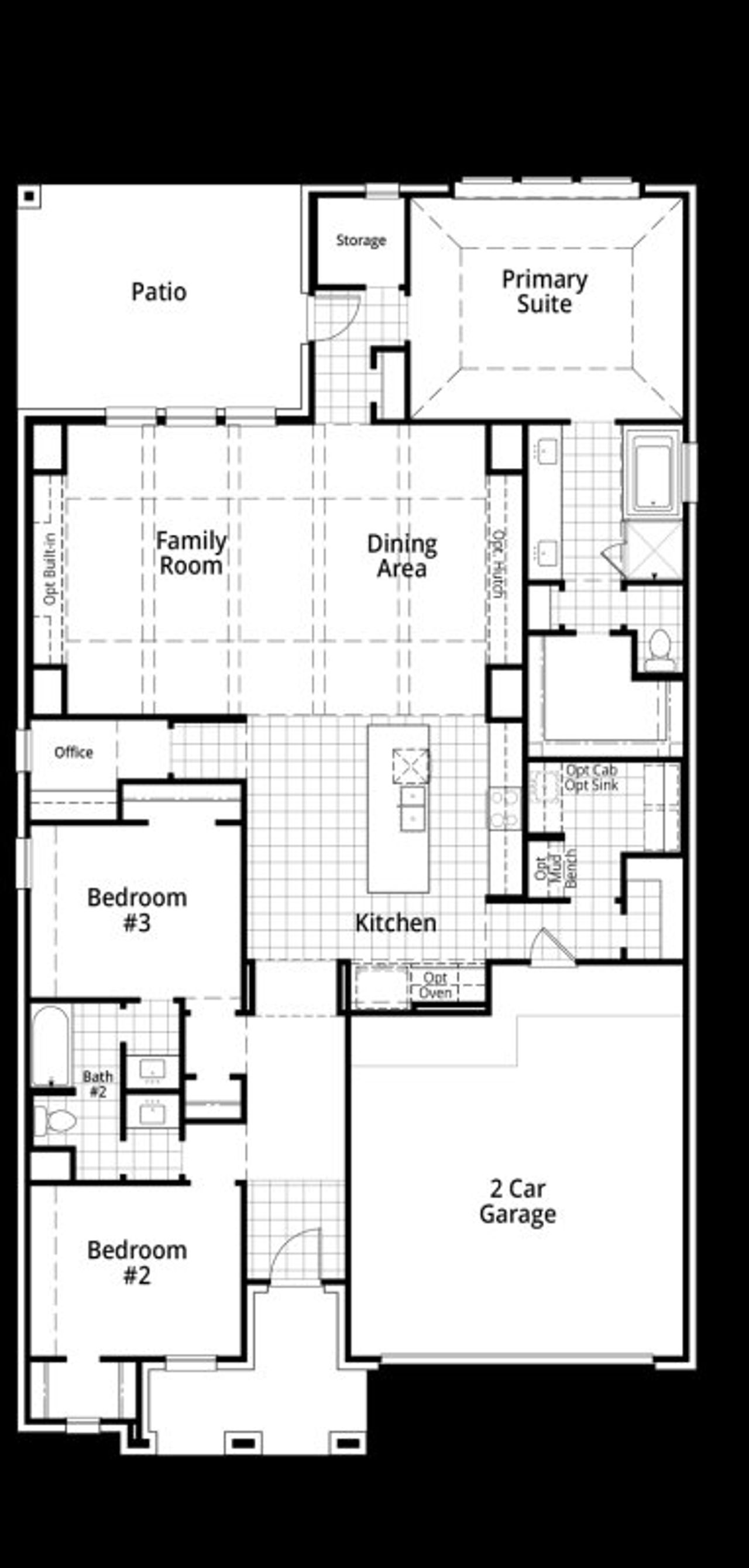 2D floor plan layout of this home in Wellington, Fort Worth, TX (Image 2).