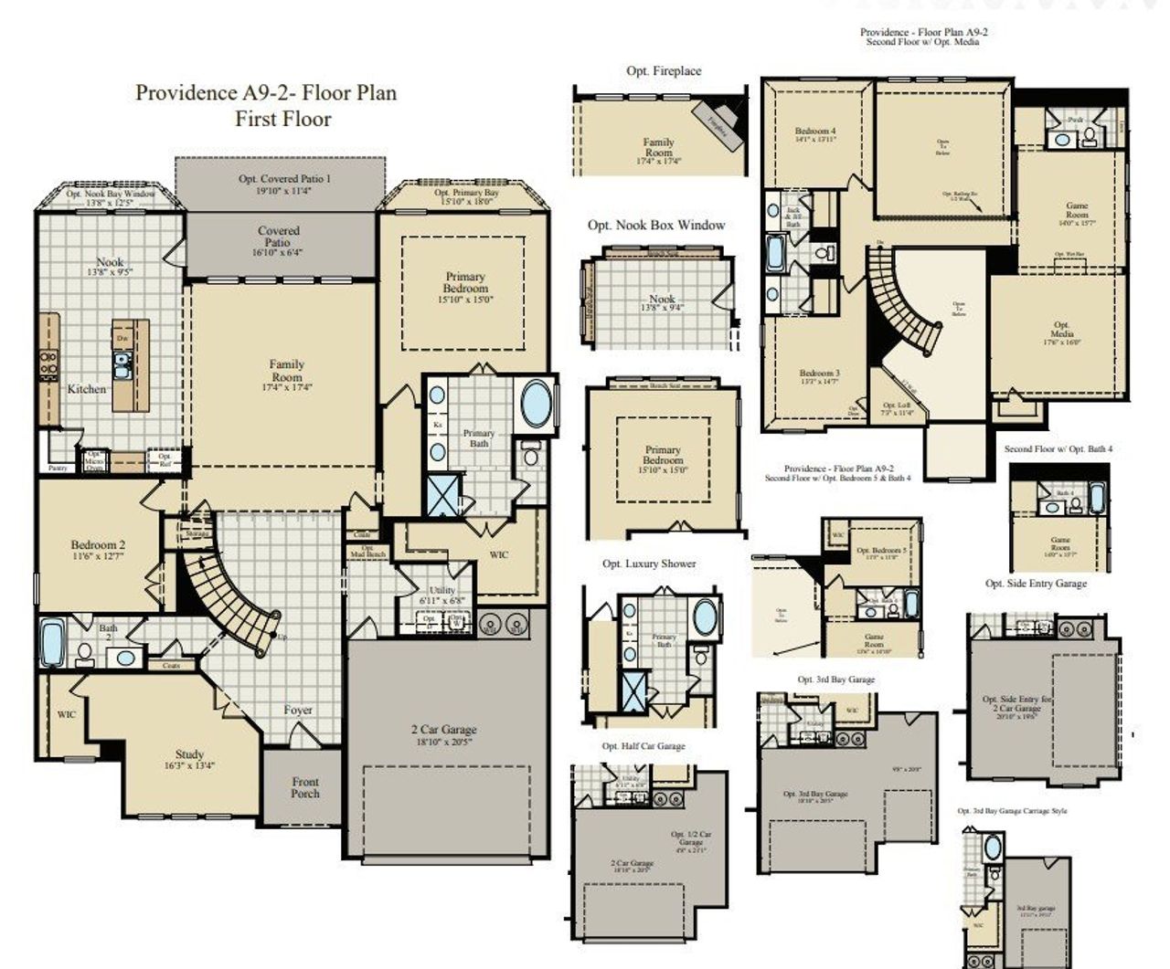 2D floor plan layout for the 1421 Promised Land Road by John Houston Homes in Bull Hide Estates, Hewitt, TX (Image 2).
