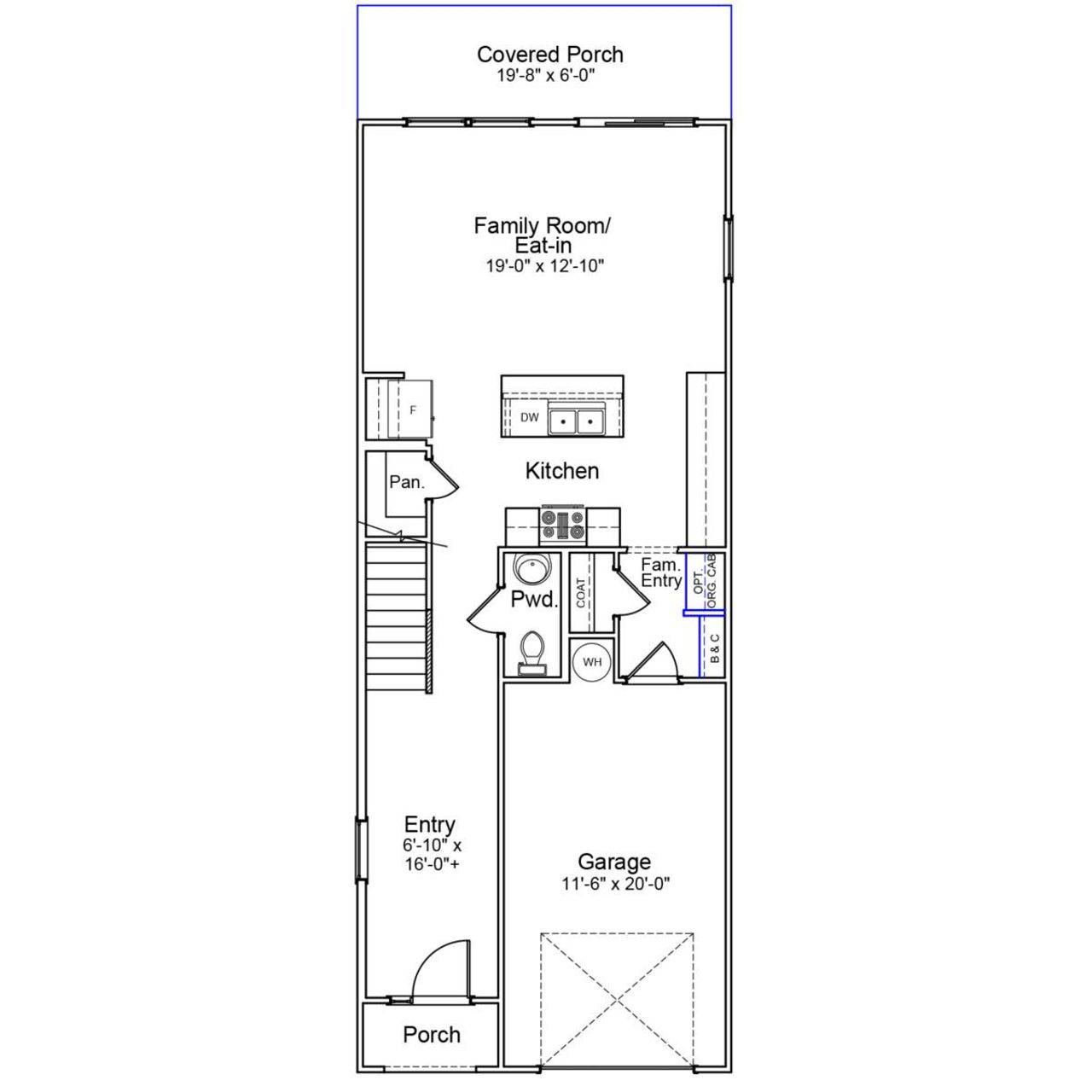 2D floor plan layout of this home in Laurinton Farms, Hopkins, SC (Image 2).