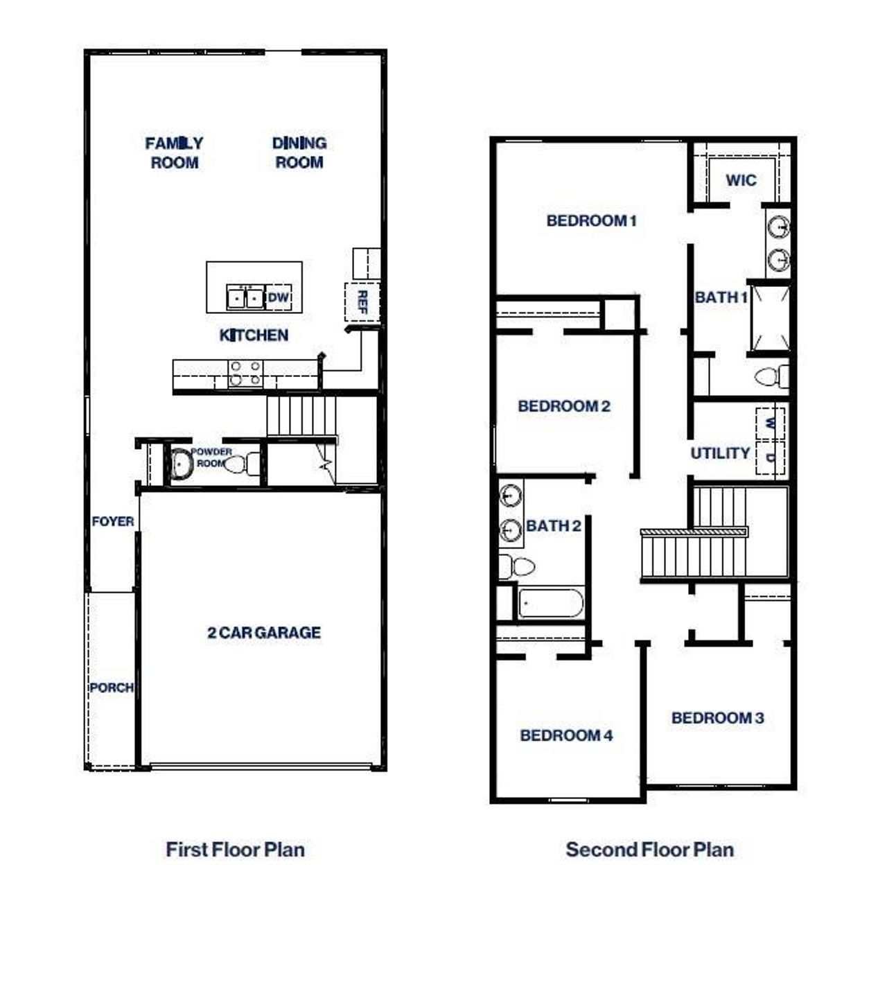 2D floor plan layout of this home in Bridges on Lake Houston Villas, Houston, TX (Image 2). 2D floor plan layout of this home in Bridges on Lake Houston Villas, Houston, TX (Image 2).