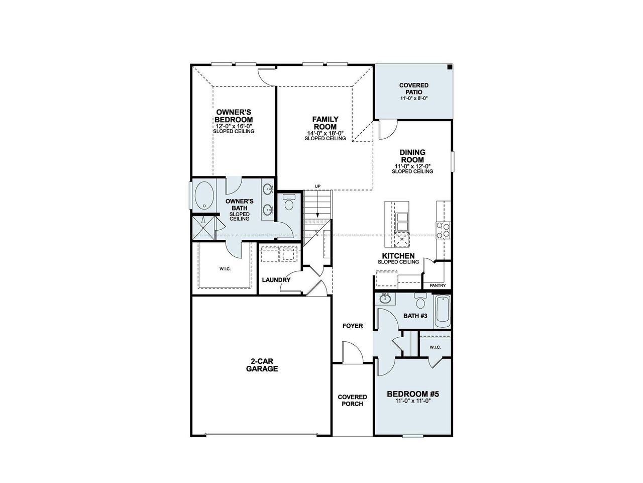 2D floor plan layout of this home in Cascades at Onion Creek, Austin, TX (Image 2). 2D floor plan layout of this home in Cascades at Onion Creek, Austin, TX (Image 2).