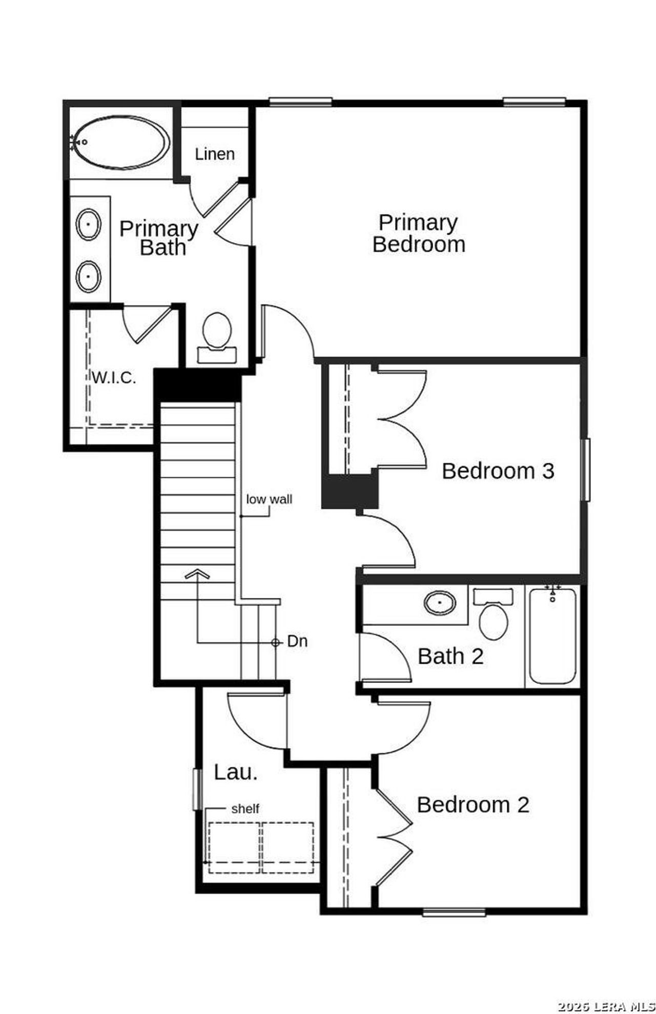 2D floor plan layout of this home in Nagel Crossing, San Antonio, TX (Image 2).