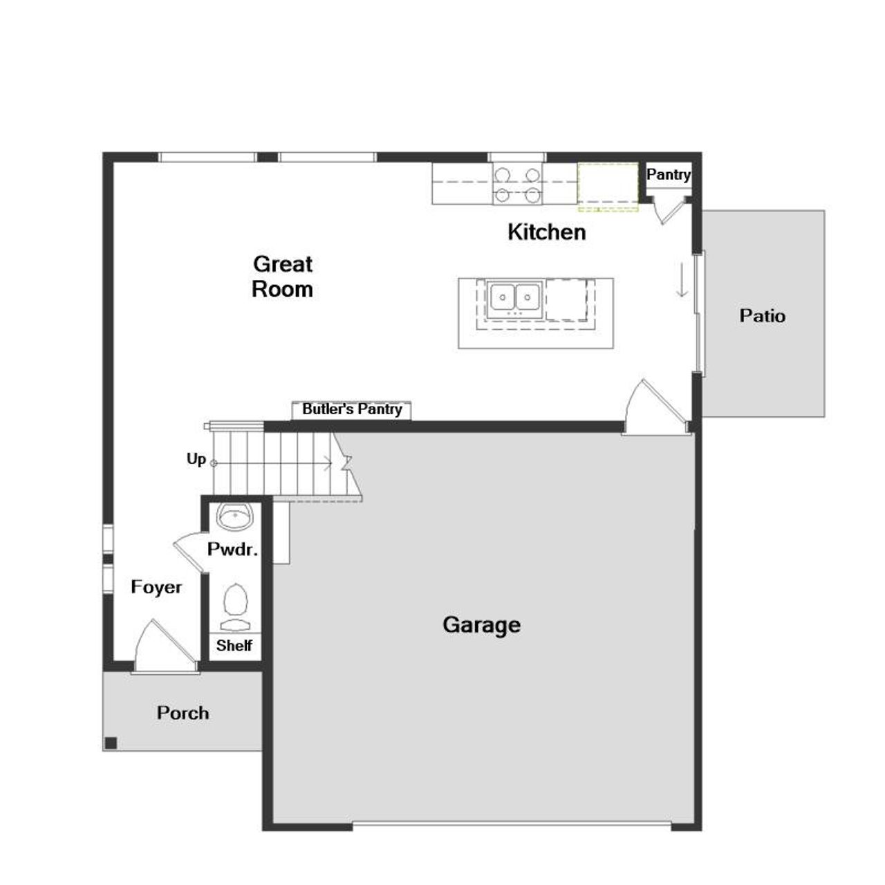 2D floor plan layout for the Breton by Oakwood Homes Co in Muegge Farms, Bennett, CO (Image 2). 2D floor plan layout for the Breton by Oakwood Homes Co in Muegge Farms, Bennett, CO (Image 2).