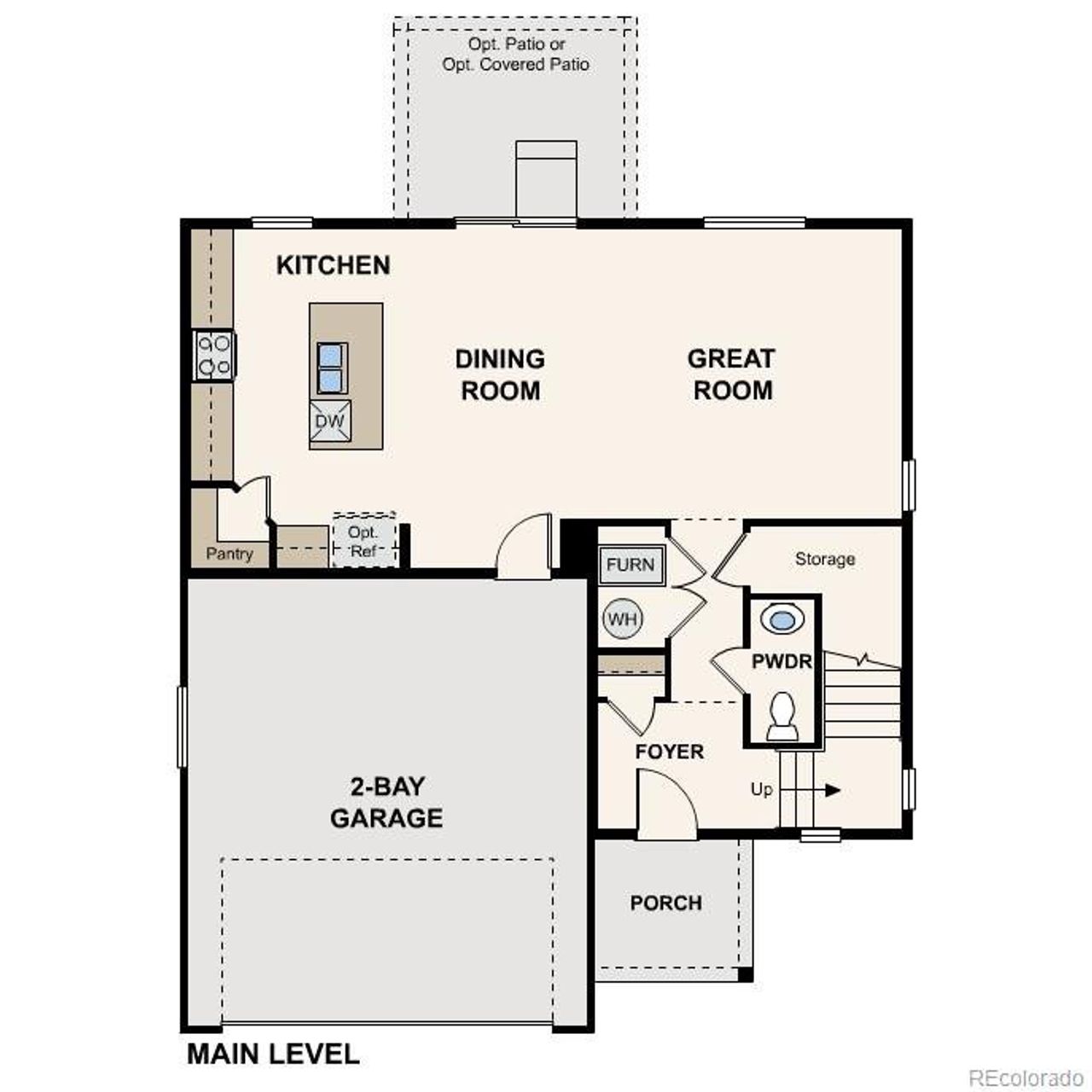 2D floor plan layout of this home in Spring Valley Ranch, Elizabeth, CO (Image 2).