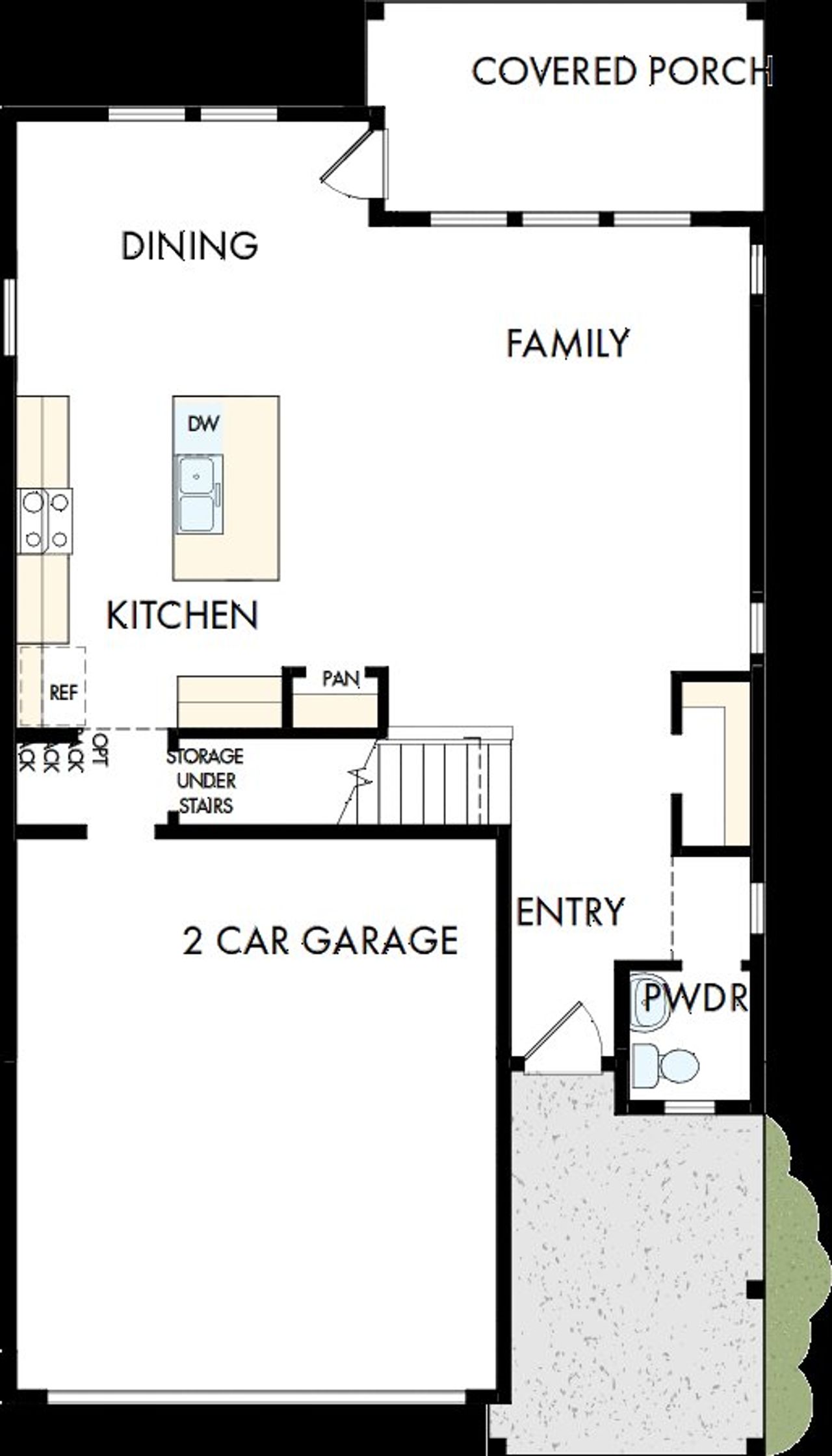 2D floor plan layout of this home in Hidden Springs - The Park Collection, Smyrna, TN (Image 2).