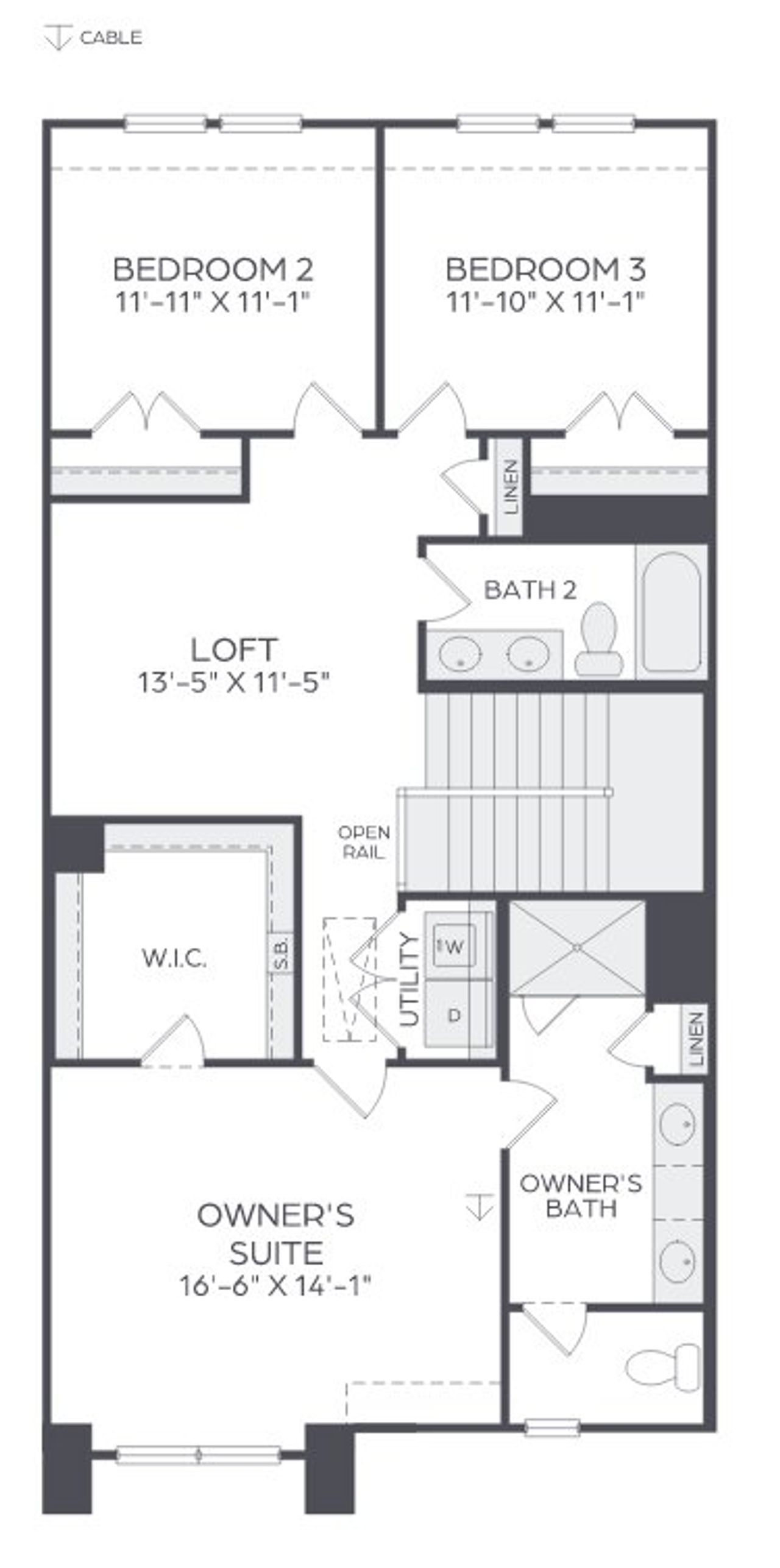 Image 2 representing the Cicero Modern by Cadence Homes in Mosaic, Celina, TX.