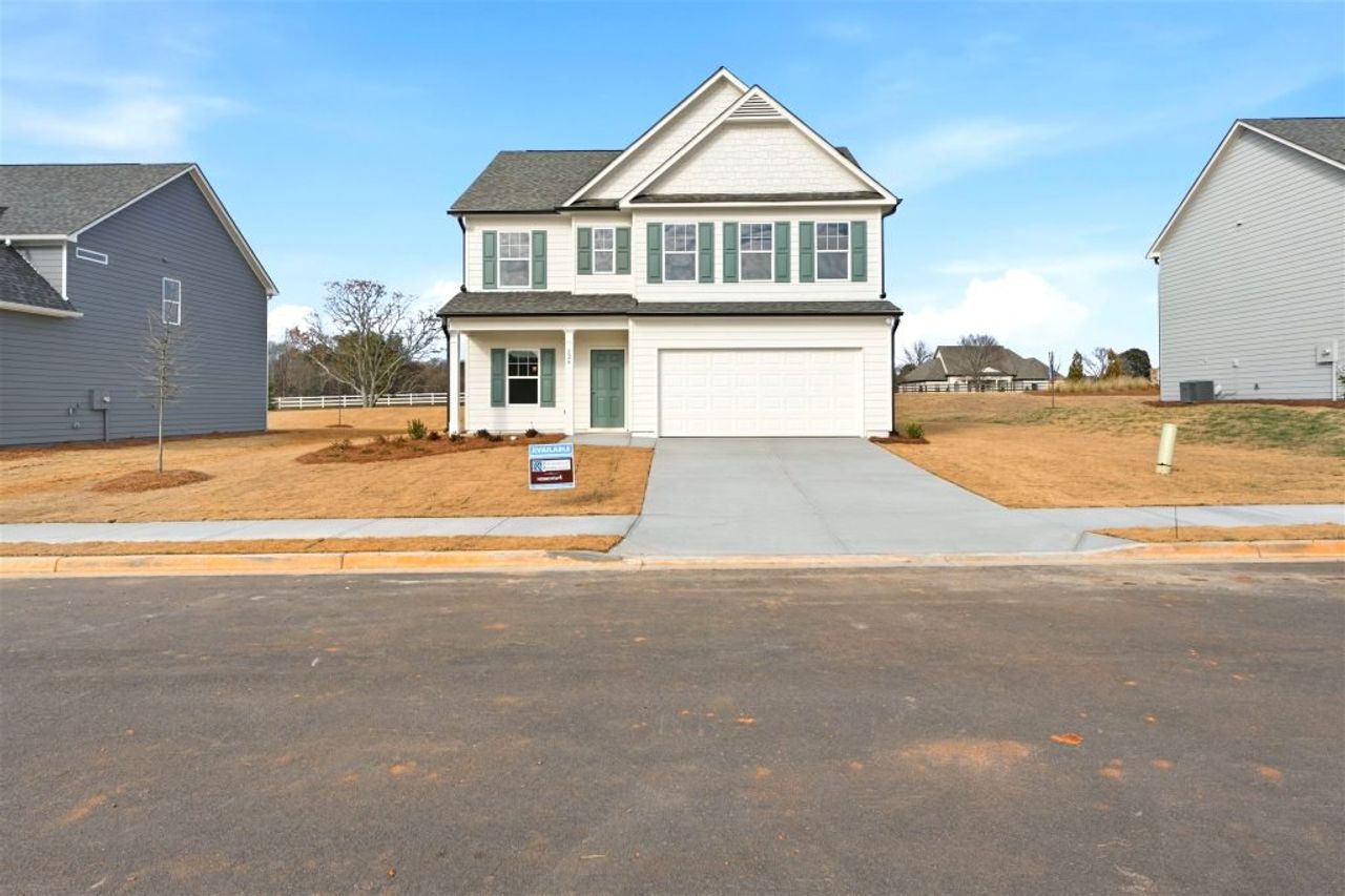Front exterior of a new home in Hampton Ridge, Jefferson, GA, highlighting curb appeal (Image 2).