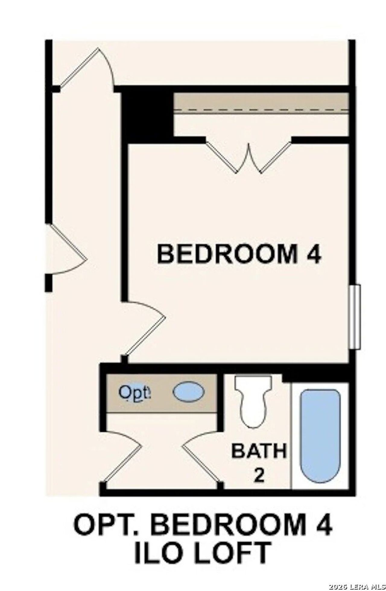 2D floor plan layout of this home in Rosemont Hill, San Antonio, TX (Image 2).