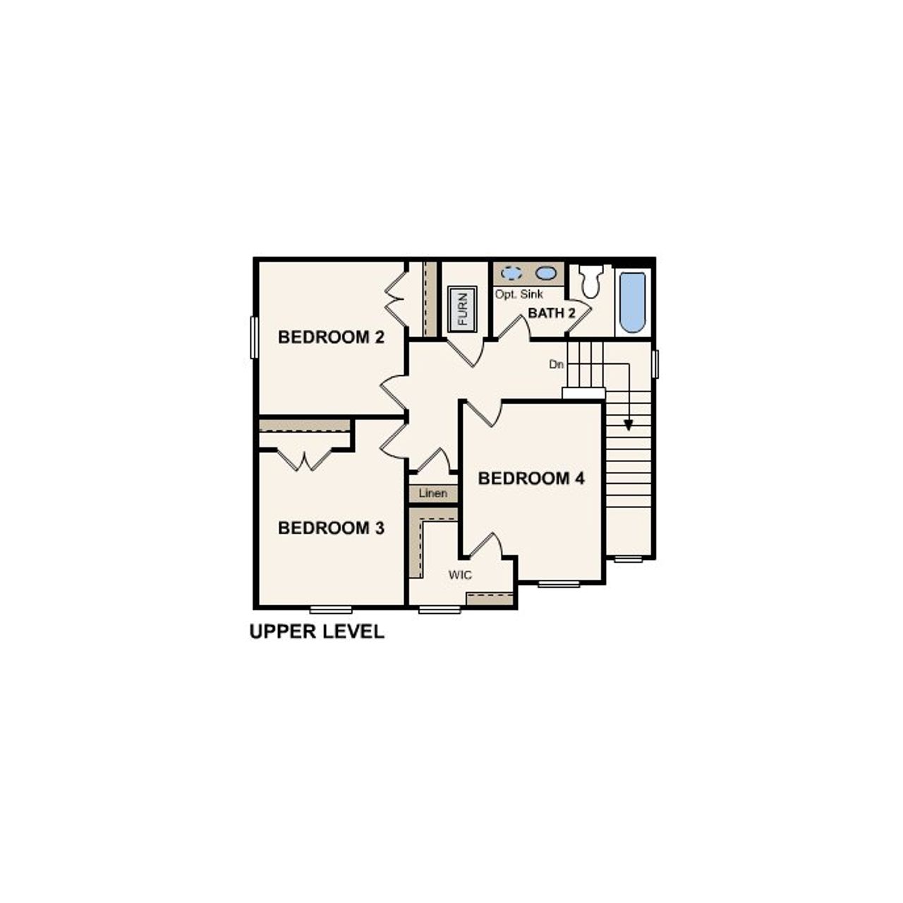 2D floor plan layout of this home in Reveille Estates, Bryan, TX (Image 2).
