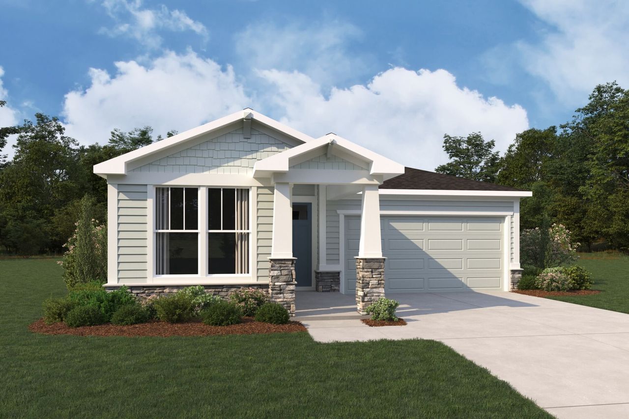 Representative exterior photo of a completed home built from the Antigua by Mattamy Homes in RiverTown - WaterSong, St. Johns, FL (Image 2).