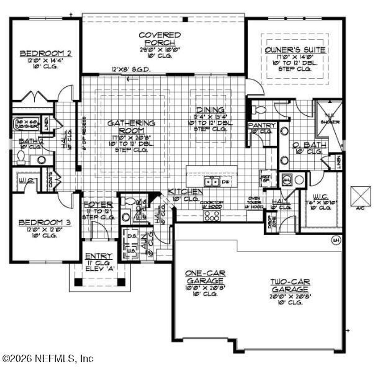 2D floor plan layout of this home in Sandy Bluff, Yulee, FL (Image 2). 2D floor plan layout of this home in Sandy Bluff, Yulee, FL (Image 2).