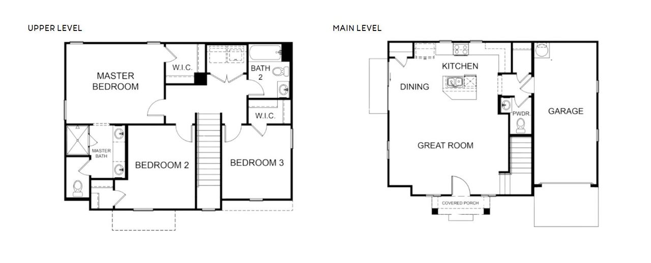 2D floor plan layout for the Medlock 5B by Encanto Living in Encanto at Bell Park, Phoenix, AZ (Image 2).