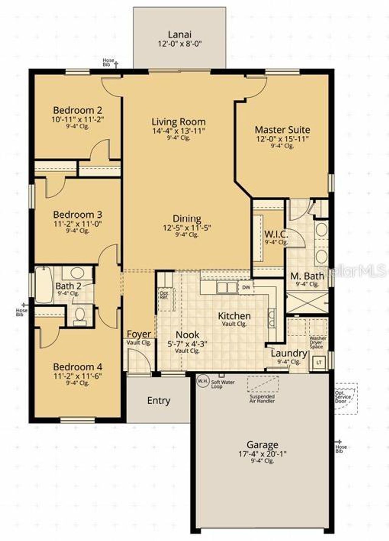 2D floor plan layout of this home in Royal Highlands, Weeki Wachee, FL (Image 2).