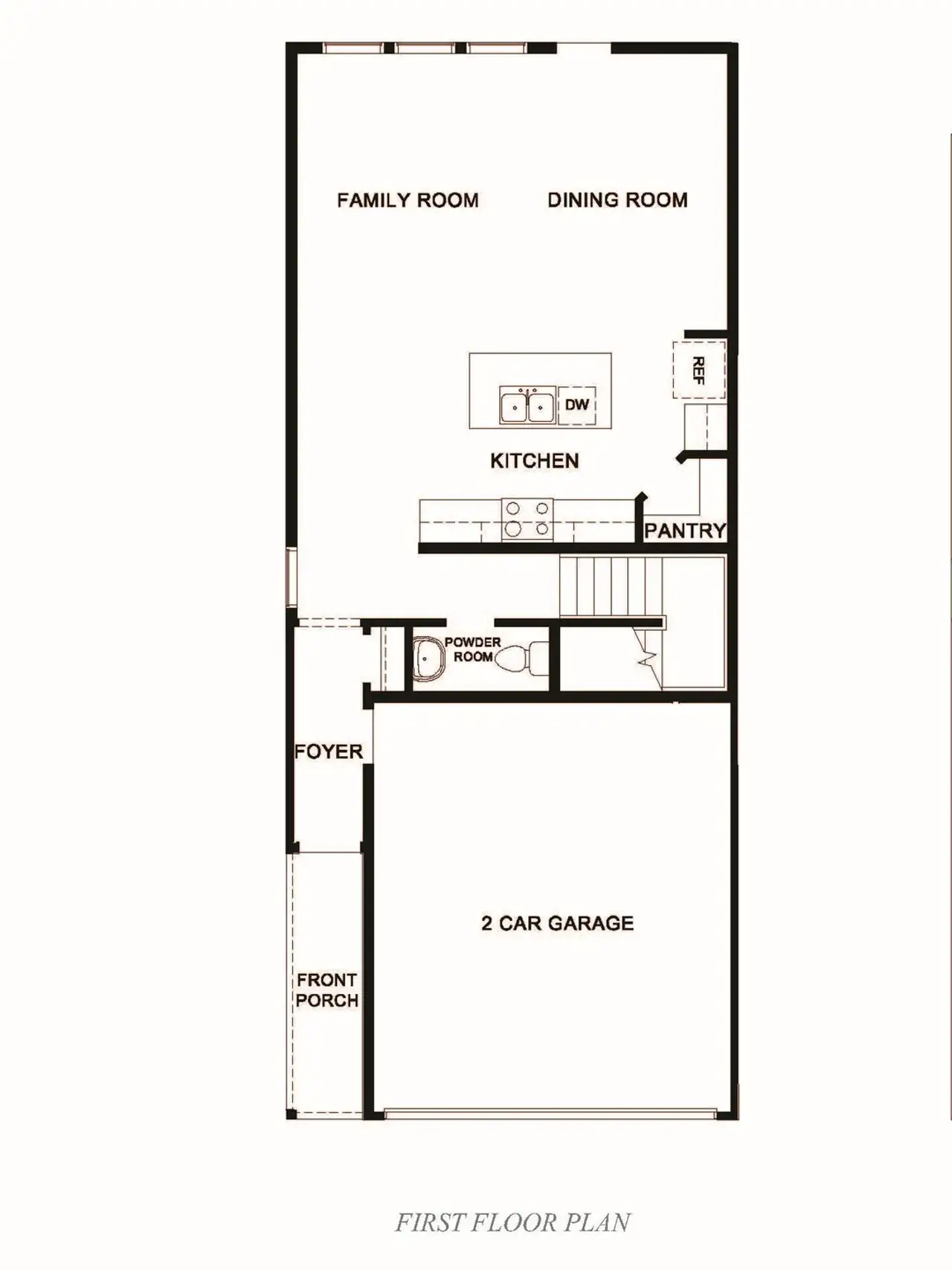 2D floor plan layout of this home in Villages on McKinney Street, Denton, TX (Image 2).