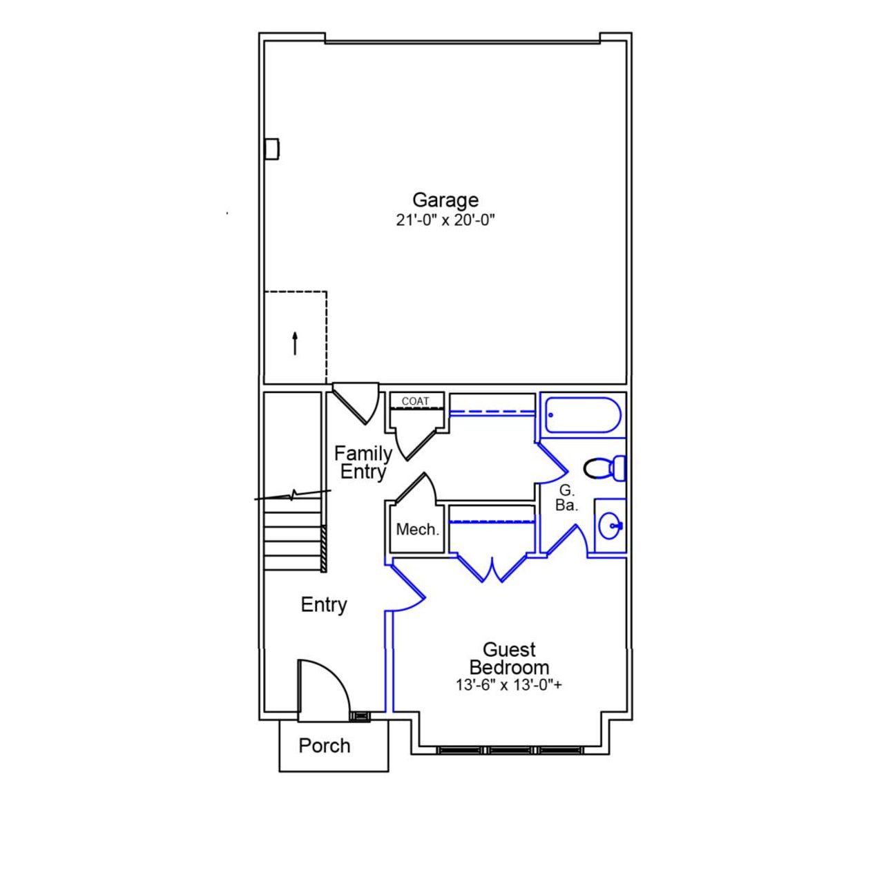 2D floor plan layout of this home in Renaissance at White Oak, Garner, NC (Image 2). 2D floor plan layout of this home in Renaissance at White Oak, Garner, NC (Image 2).