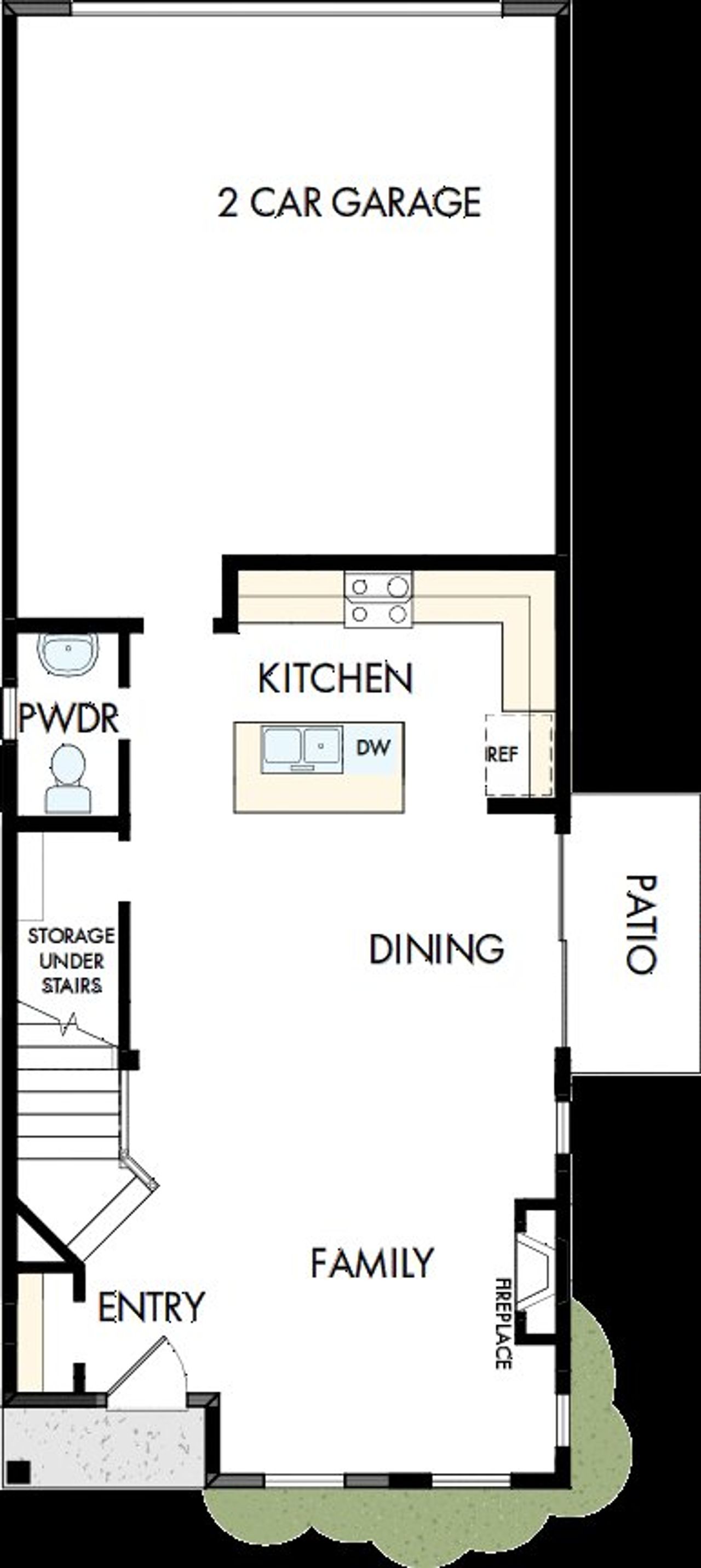 2D floor plan layout of this home in Revel Crossing at Wolf Ranch – The Ascent Collection, Colorado Springs, CO (Image 2).
