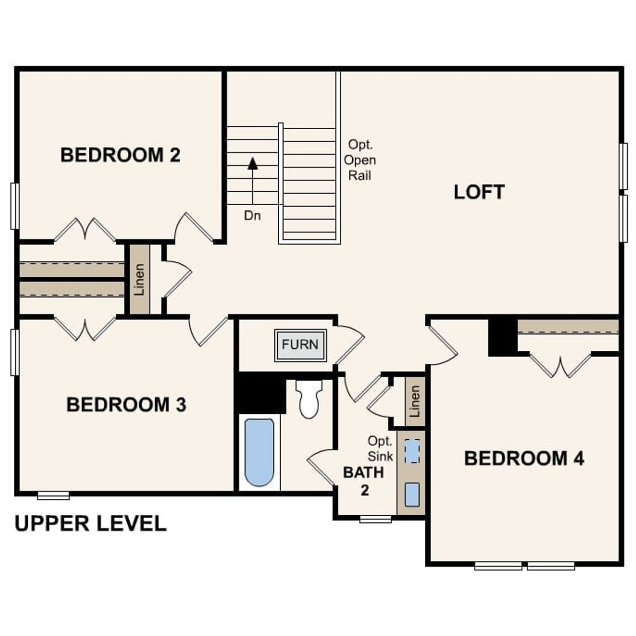 2D floor plan layout of this home in Fulshear Junction, Fulshear, TX (Image 2).