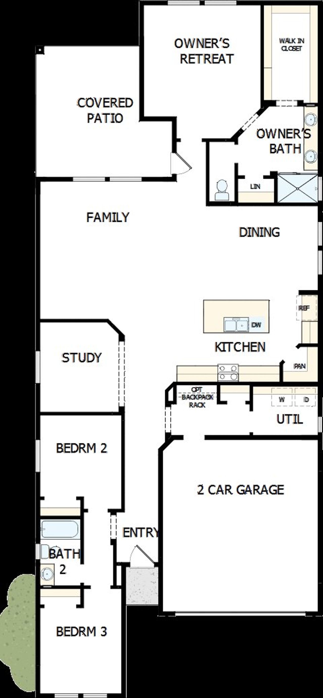2D floor plan layout of this home in Artesa at Soleo, San Tan Valley, AZ (Image 2). 2D floor plan layout of this home in Artesa at Soleo, San Tan Valley, AZ (Image 2).
