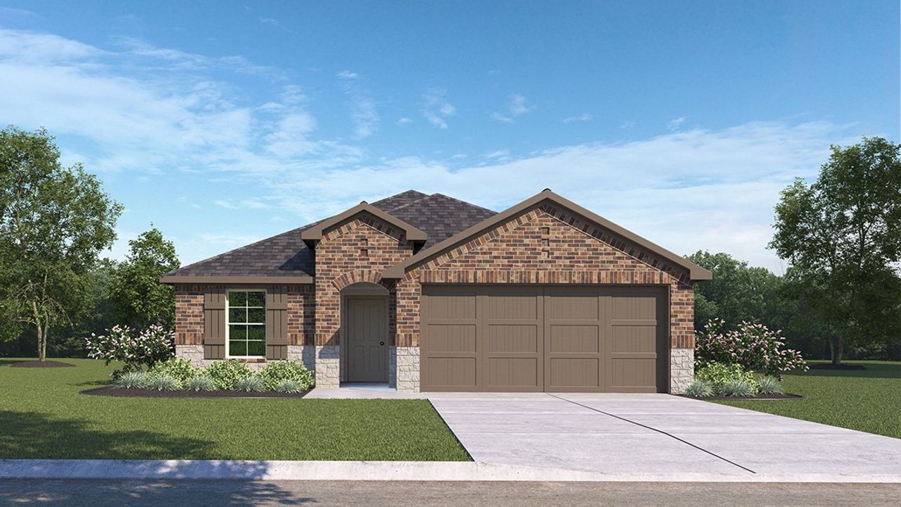Representative exterior photo of a completed home built from the DALTON by D.R. Horton in Tamarron, Brookshire, TX (Image 2).