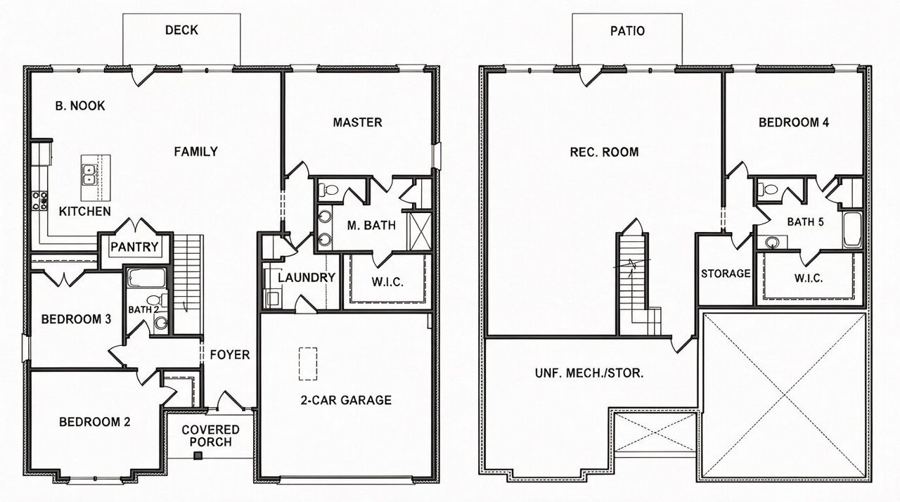2D floor plan layout of this home in Hidden Lake Estates, Greenville, SC (Image 2).