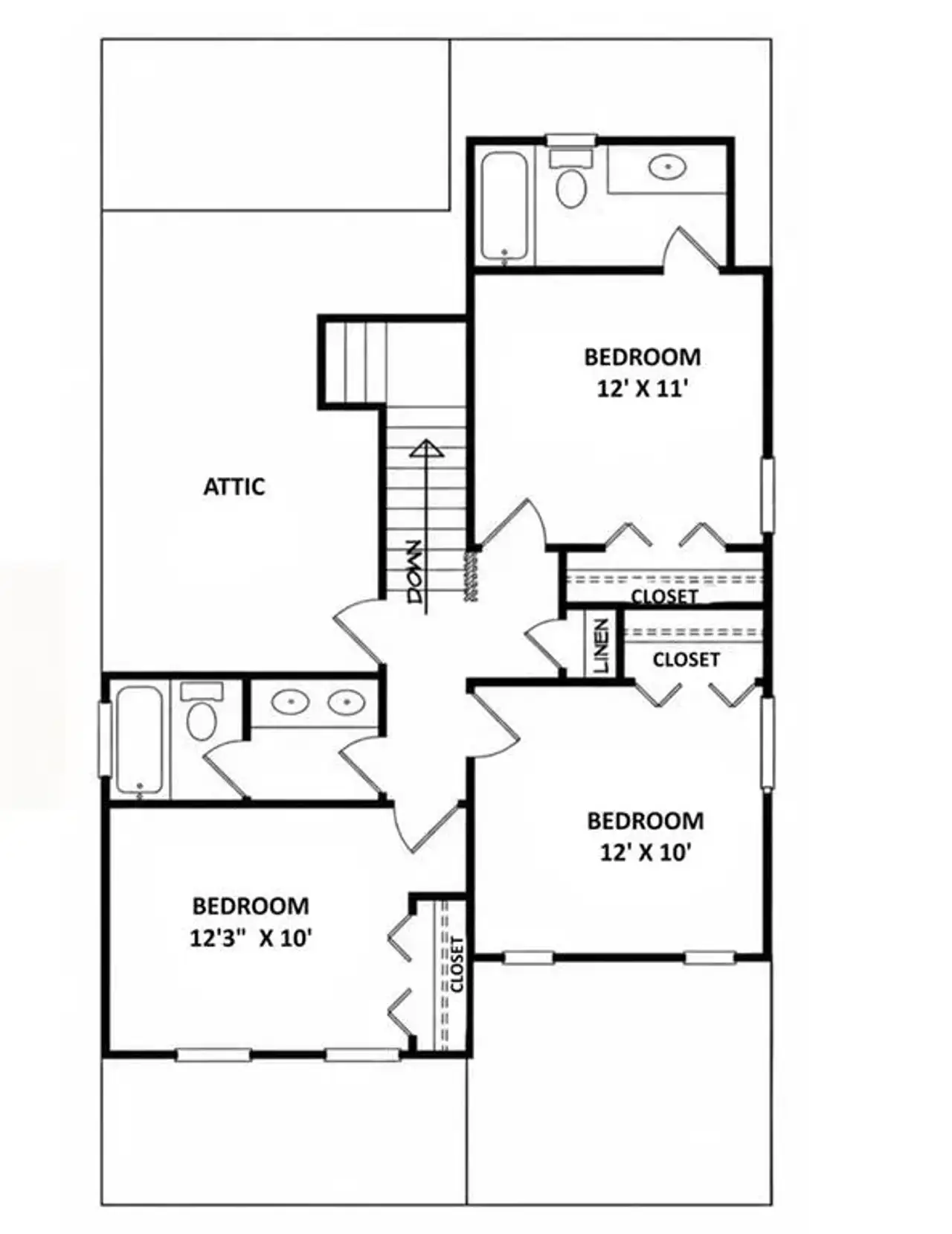 2D floor plan layout of this home in , Cartersville, GA (Image 2).