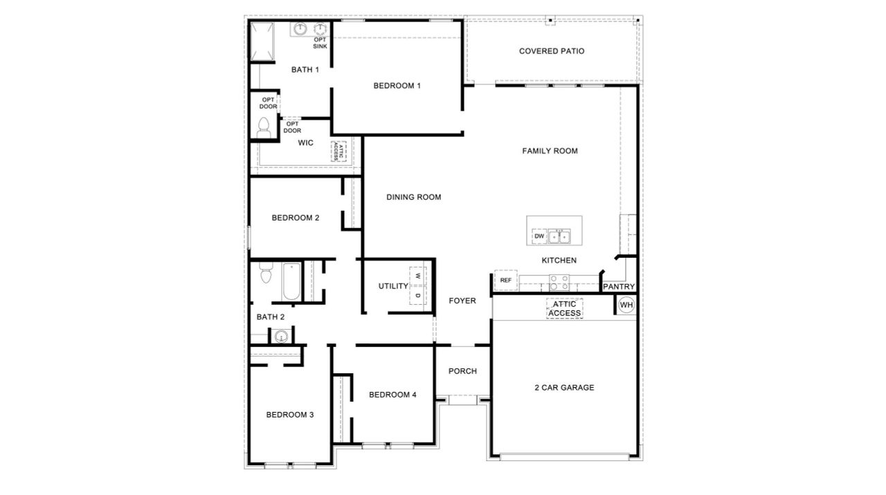 2D floor plan layout of this home in Portland Village, Portland, TX (Image 2). 2D floor plan layout of this home in Portland Village, Portland, TX (Image 2).