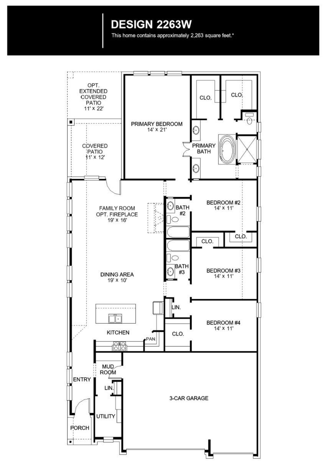 2D floor plan layout of this home in The Colony, Bastrop, TX (Image 2).