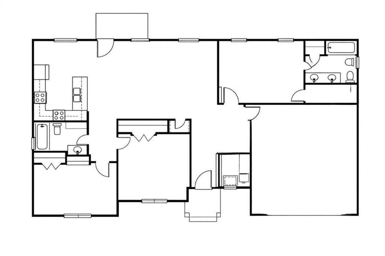 2D floor plan layout of this home in , Mount Airy, GA (Image 2).
