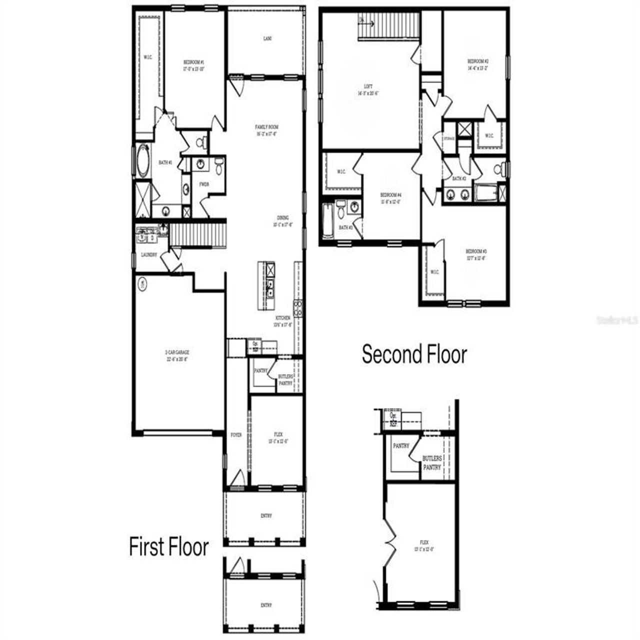 2D floor plan layout of this home in Deerbrook, Land O' Lakes, FL (Image 2). 2D floor plan layout of this home in Deerbrook, Land O' Lakes, FL (Image 2).